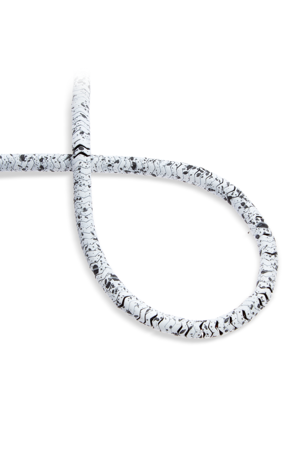 Hematit Doğal Taş Mat Benekli Beyaz Rondela Kesim 6x2mm Dizi