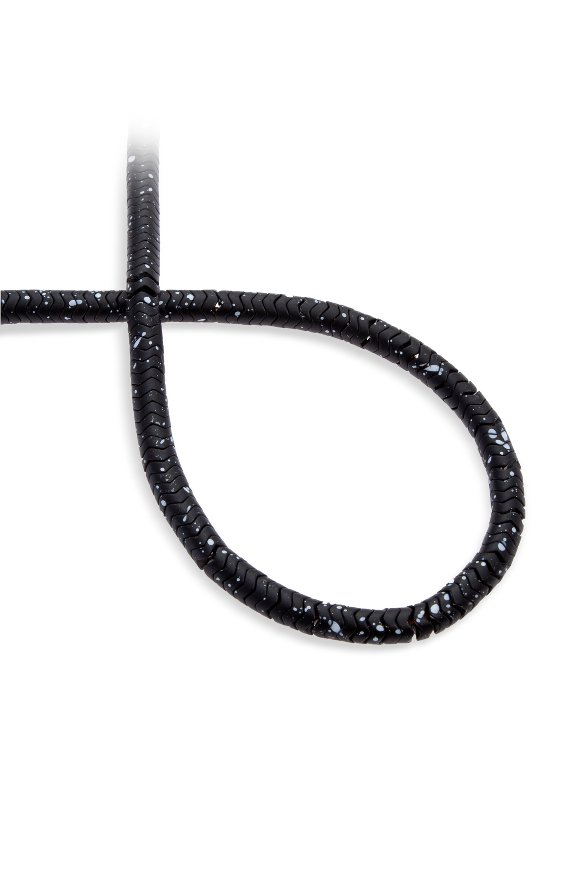 Hematit Doğal Taş Mat Benekli Siyah Rondela Kesim 6x2mm Dizi