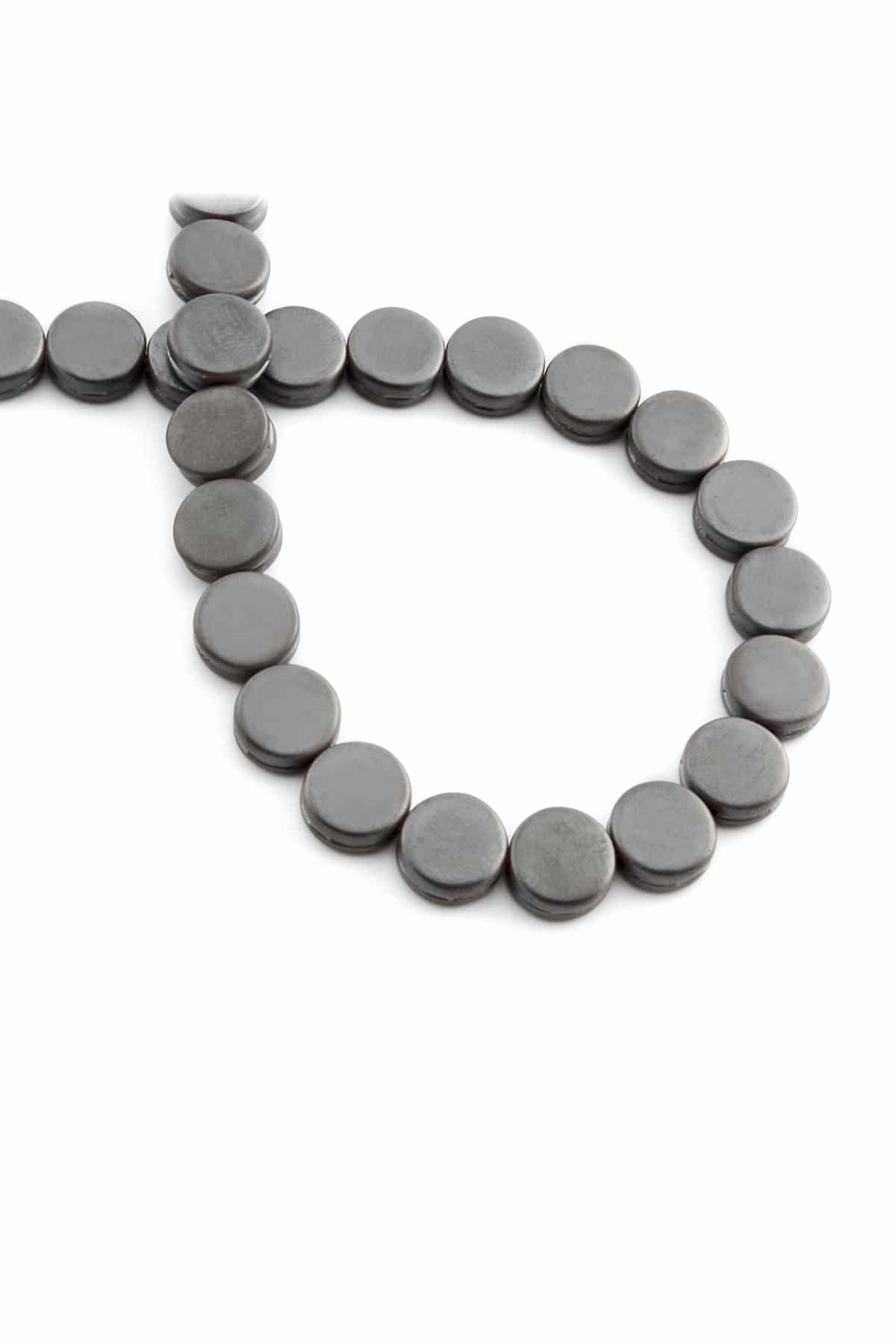 Hematit Doğal Taş Mat Gri Oval Kesim 10x4mm Dizi [AA]