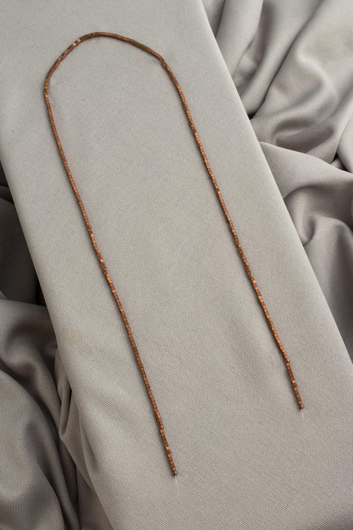 Hematit Doğal Taş Mat Kahverengi Küp Kesim 1x1mm Dizi