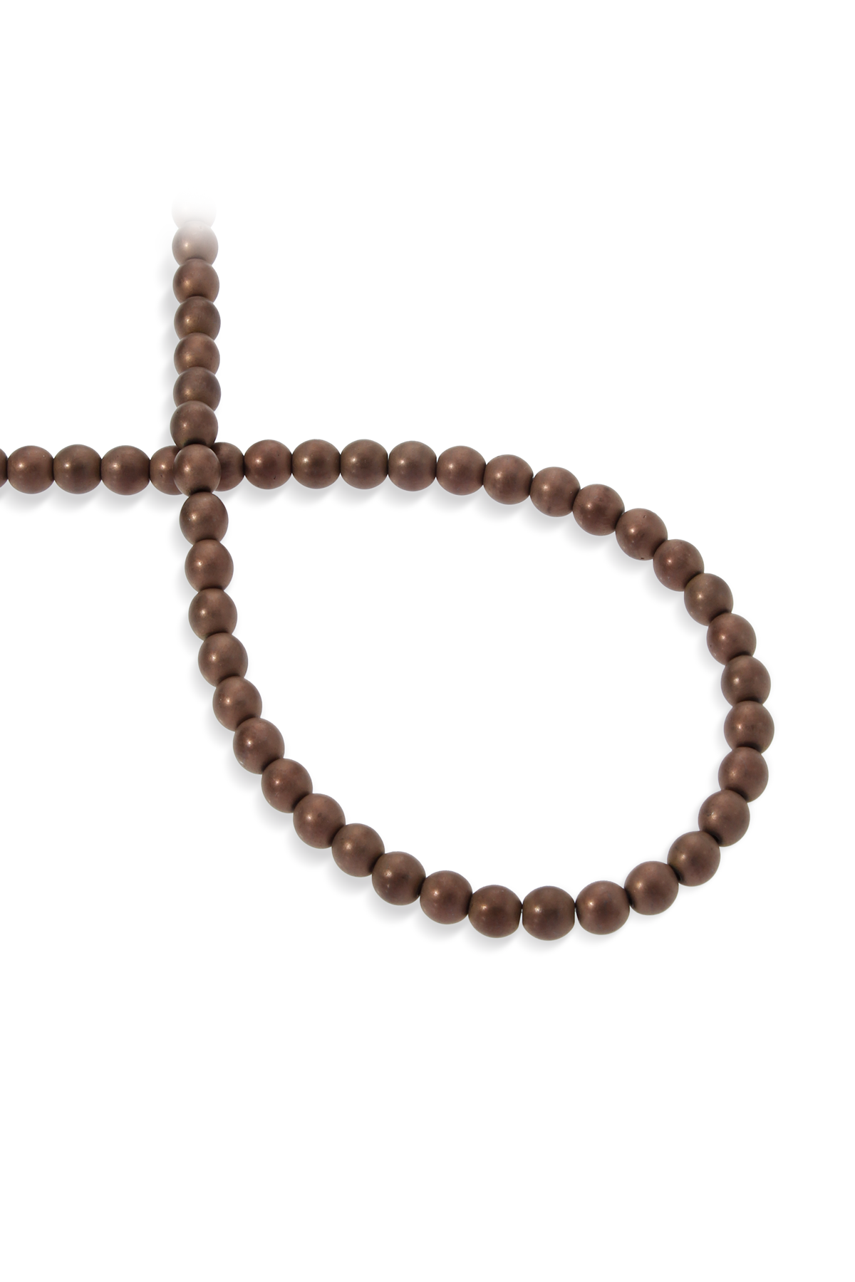 Hematit Doğal Taş Mat Kahverengi Küre Kesim 6mm Dizi