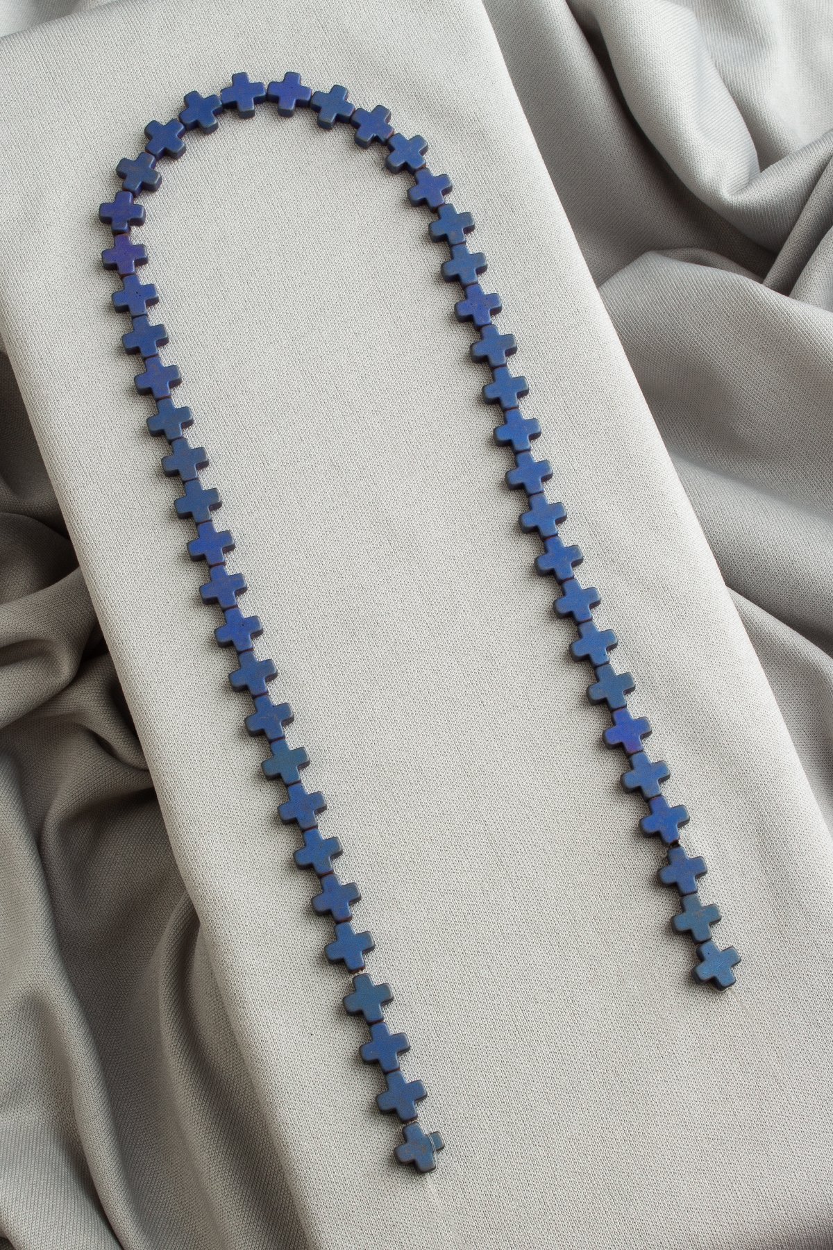 Hematit Doğal Taş Mat Mavi 8mm Dizi