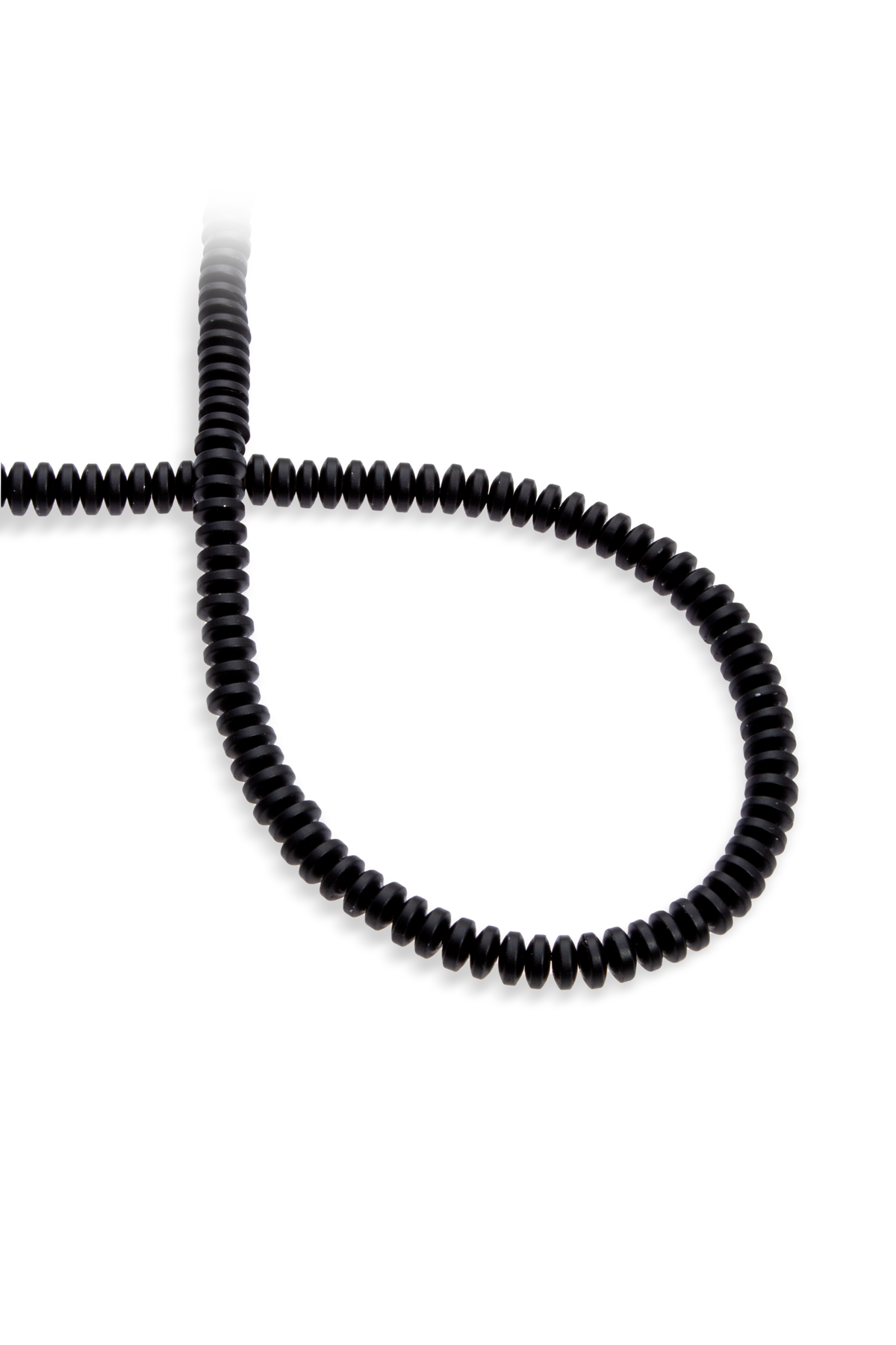 Hematit Doğal Taş Mat Siyah 6x2mm Dizi