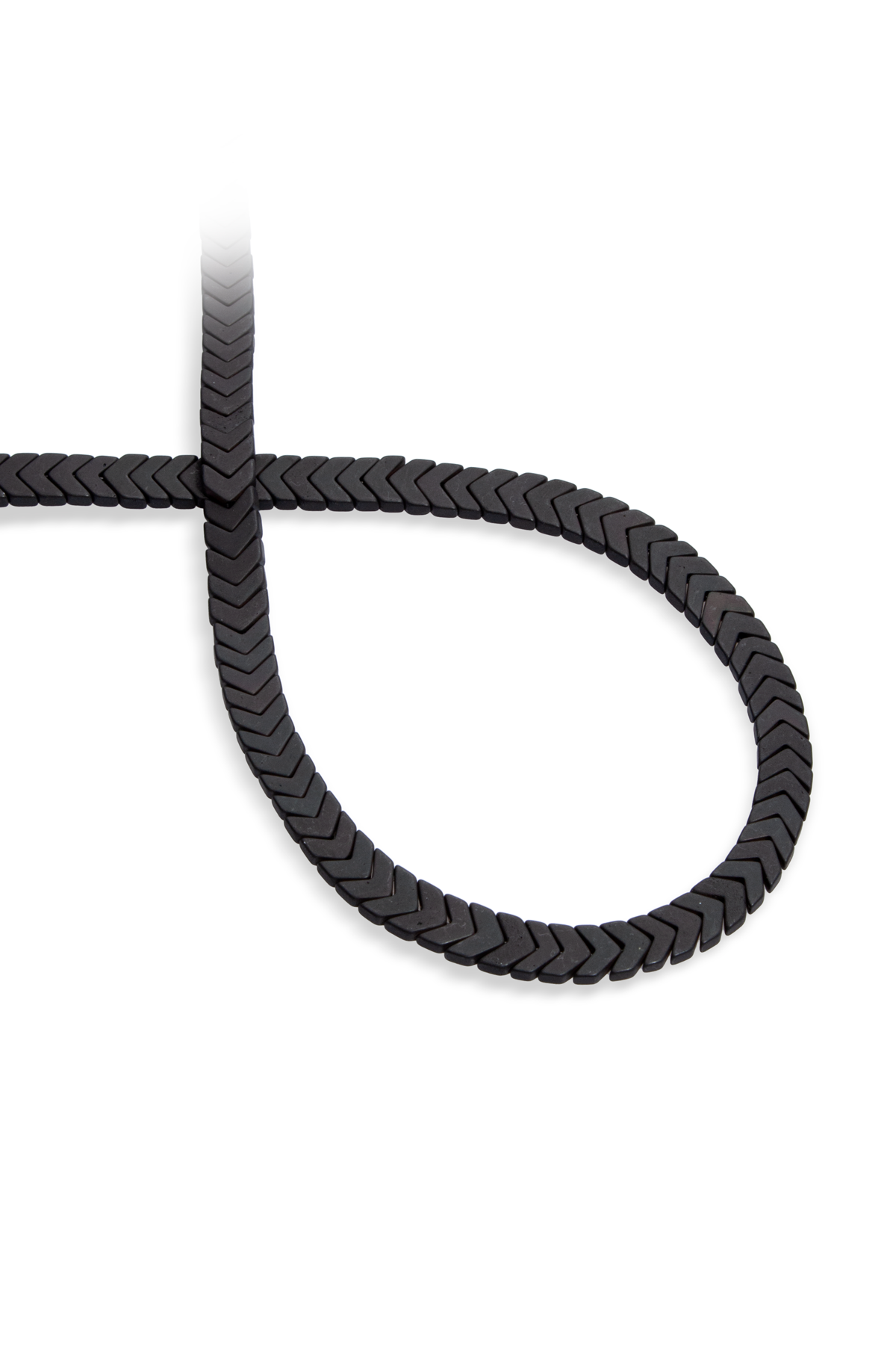 Hematit Doğal Taş Mat Siyah 7x2mm Dizi