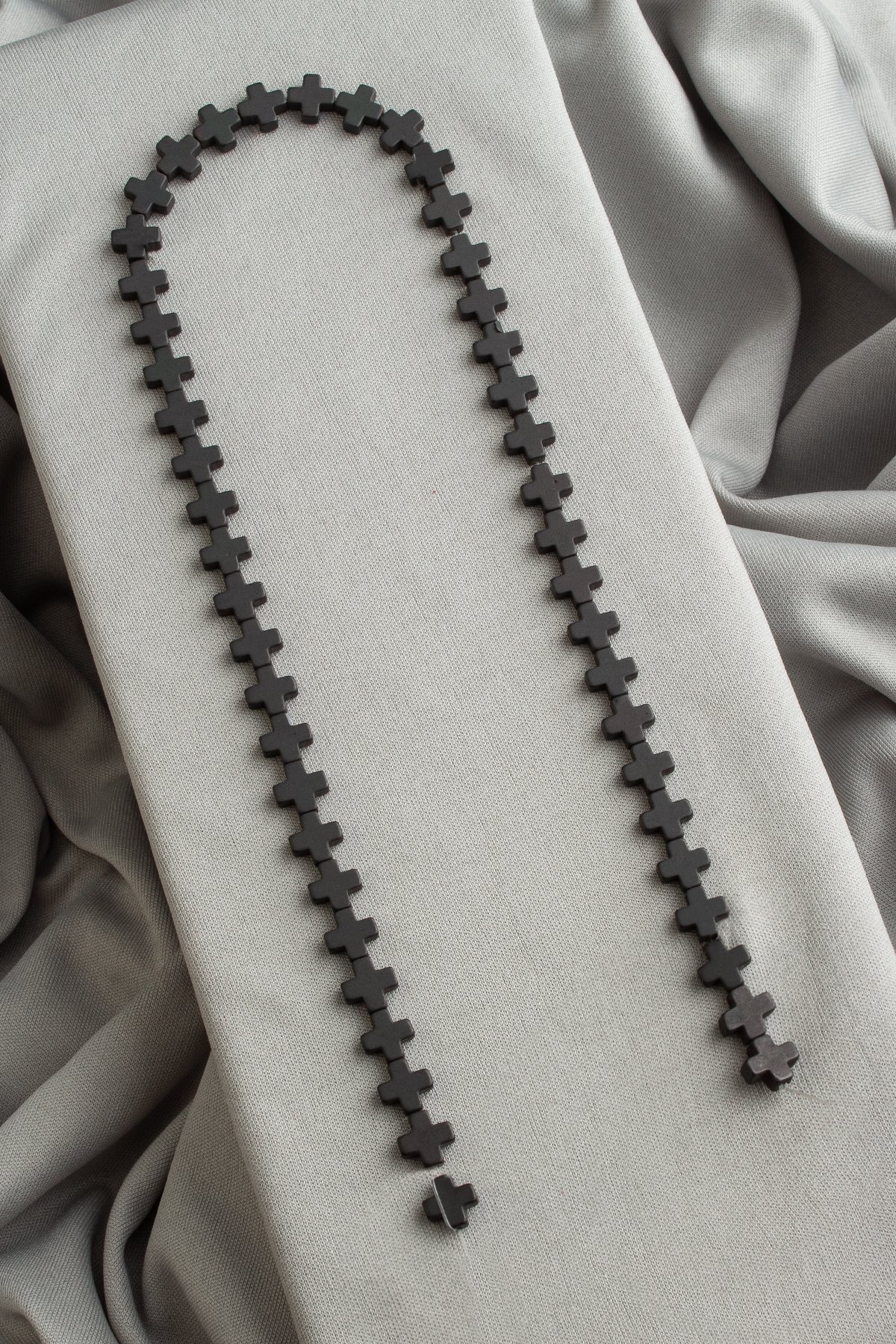 Hematit Doğal Taş Mat Siyah 8mm Dizi