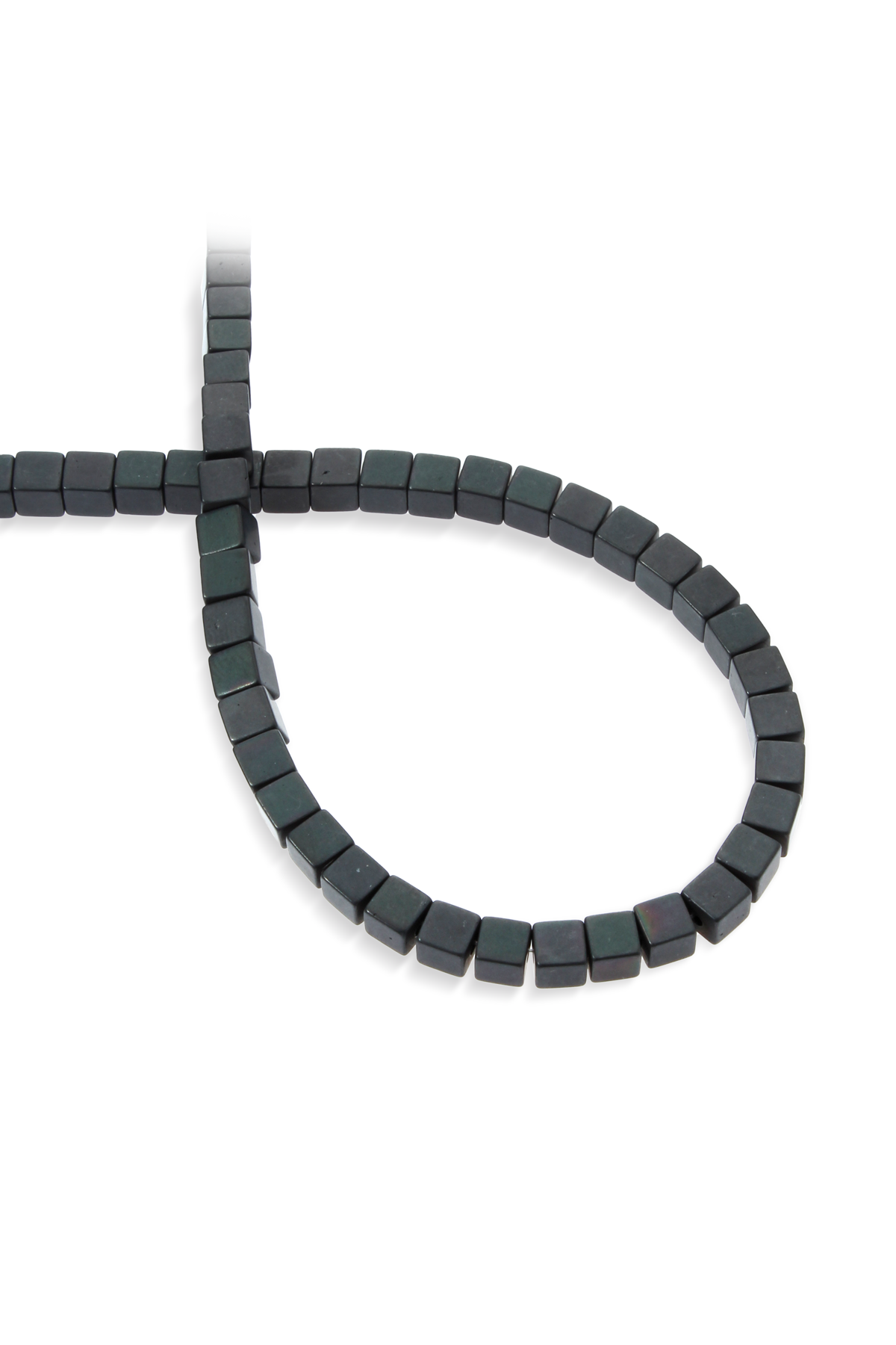 Hematit Doğal Taş Mat Siyah Küp Kesim 6x6mm Dizi