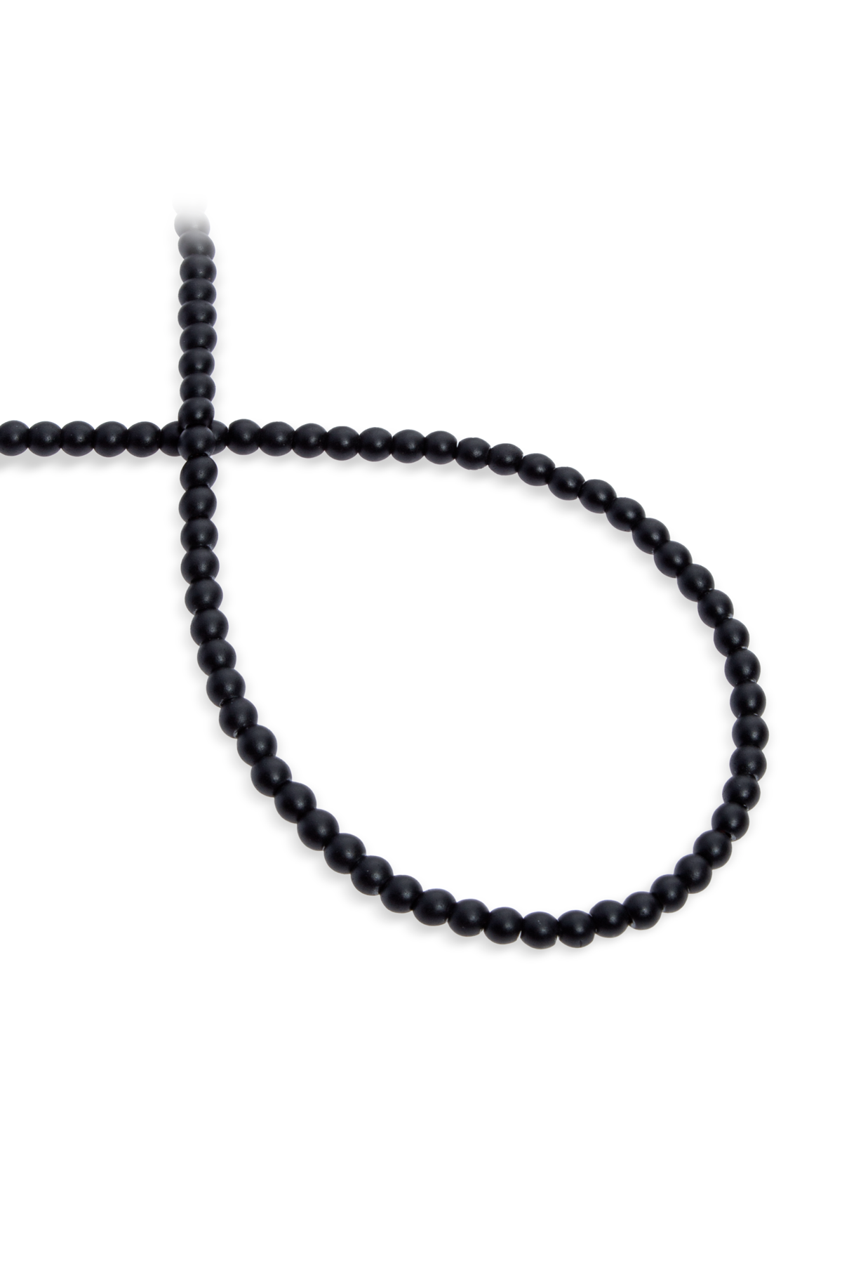 Hematit Doğal Taş Mat Siyah Küre Kesim 4mm Dizi