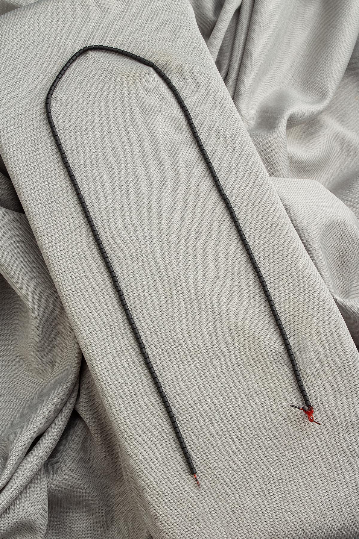 Hematit Doğal Taş Mat Siyah Silindir Kesim 2mm Dizi