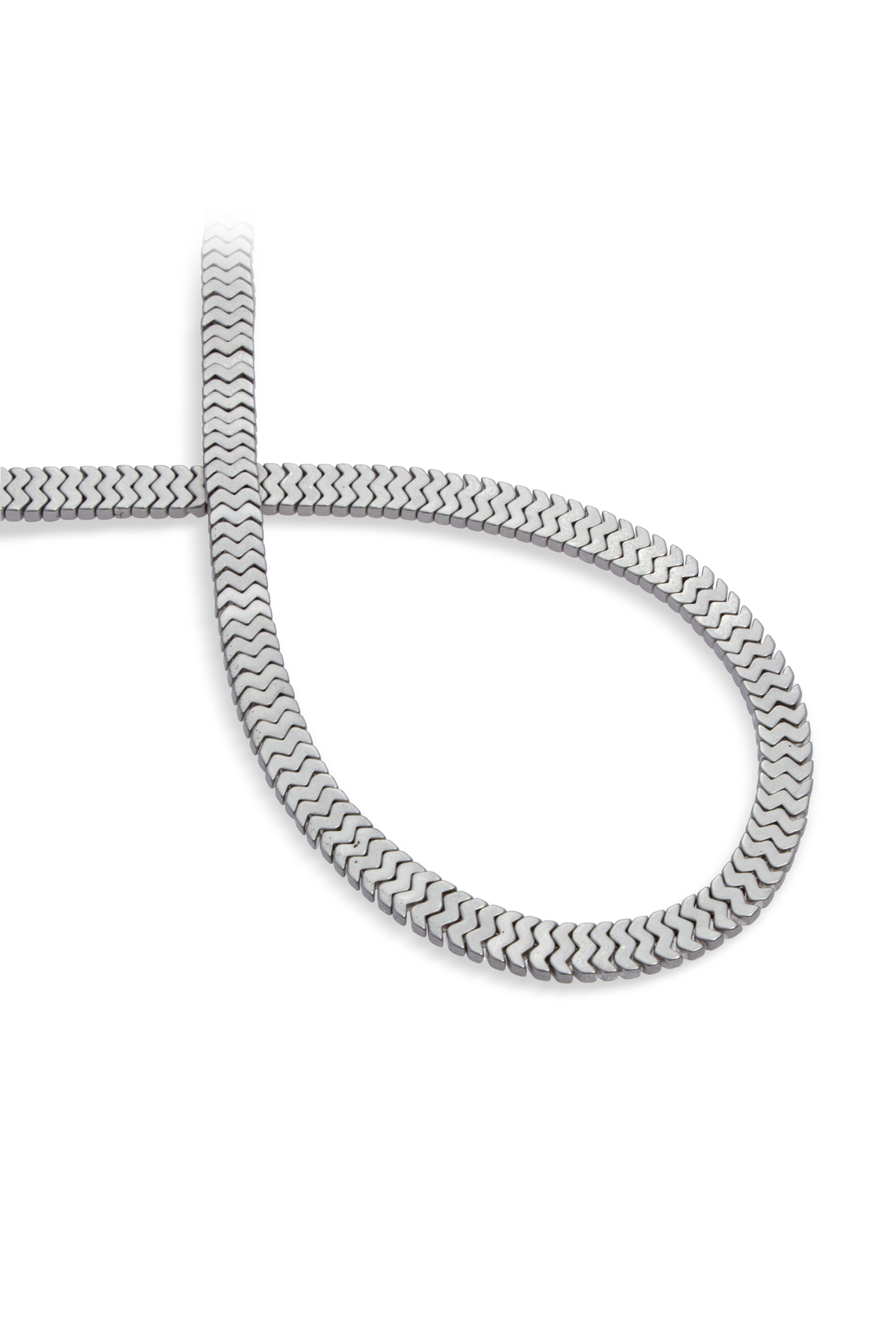 Hematit Doğal Taş Mat Titanyum Yarasa Kesim 7x1mm Dizi [AA]