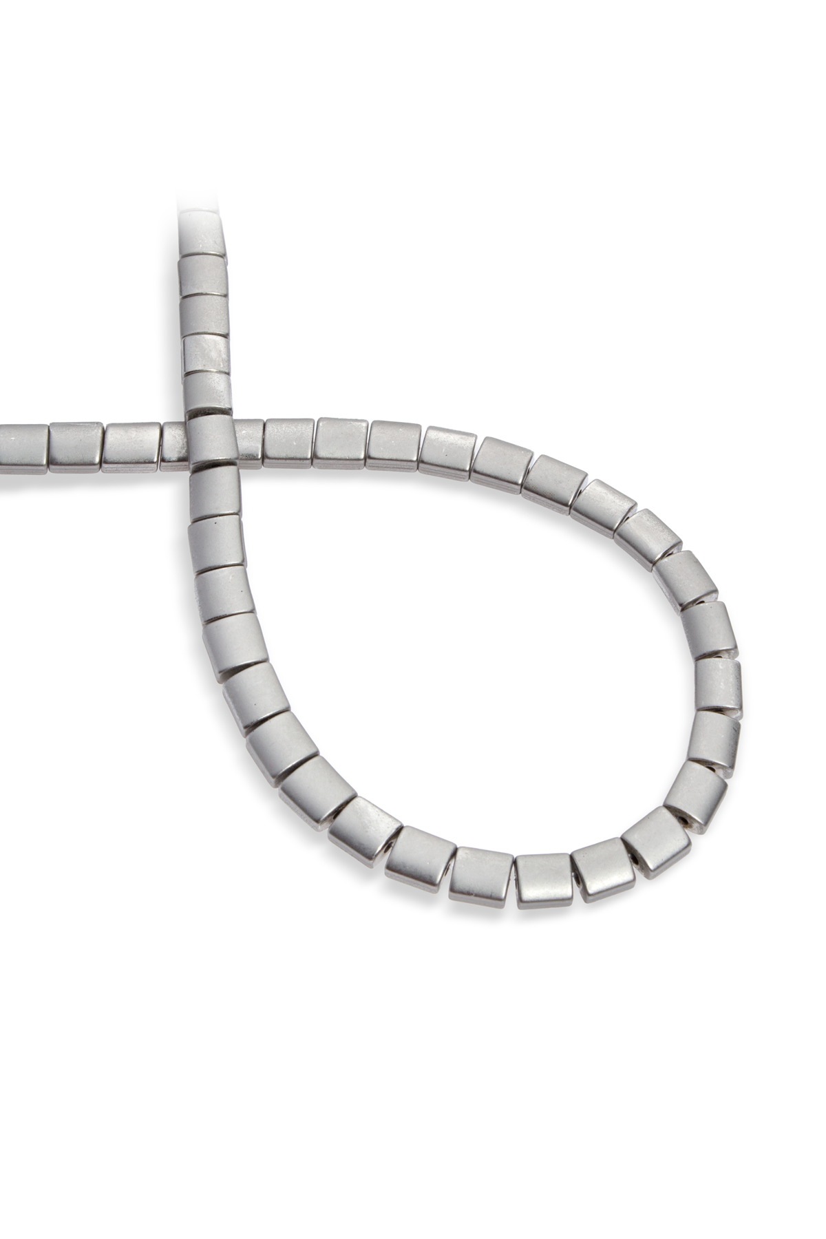 Hematit Doğal Taş Mat Titanyum Yassı Kare Kesim 7x7mm Dizi [AA]