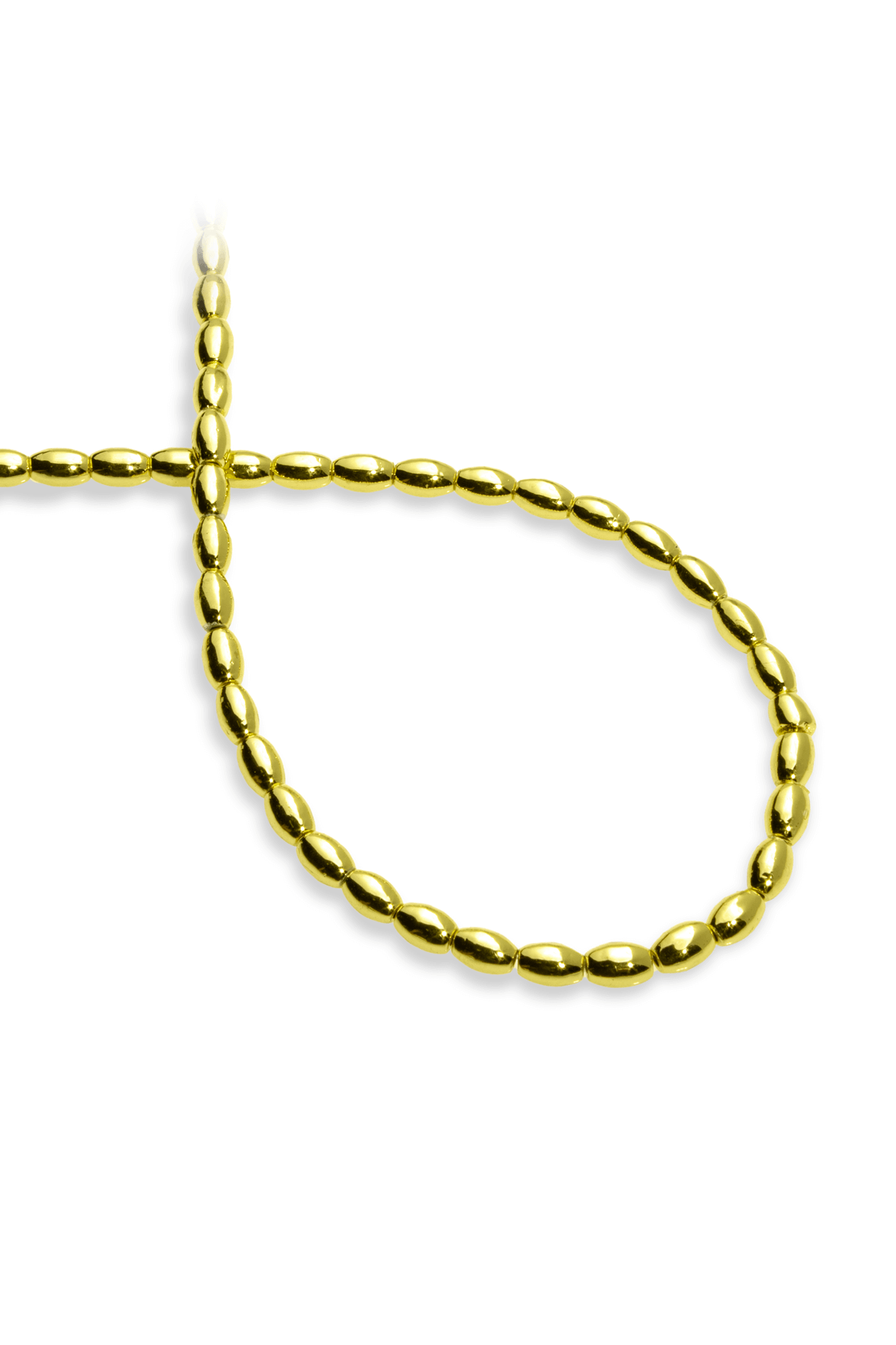 Hematit Doğal Taş Parlak Altın Sarı 4x6mm Dizi