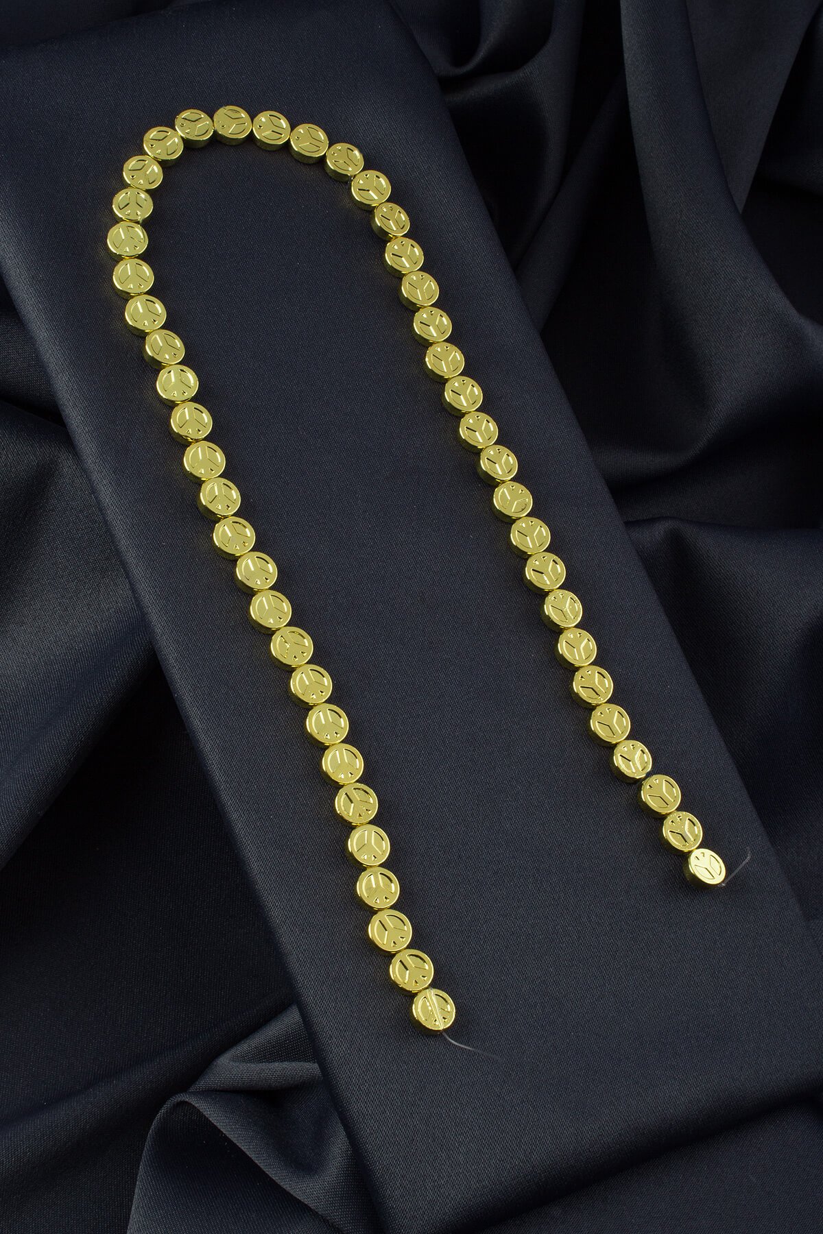 Hematit Doğal Taş Parlak Altın Sarı 6mm Dizi