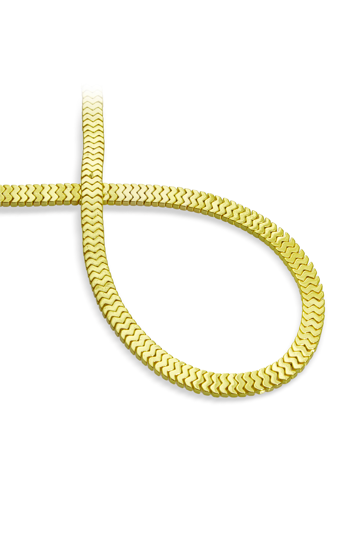 Hematit Doğal Taş Parlak Altın Sarısı Yarasa Kesim 7x1mm Dizi [AA]