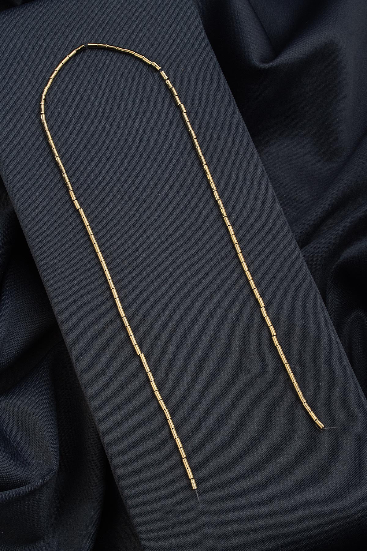 Hematit Doğal Taş Parlak Antik Sarı 2x4mm Dizi