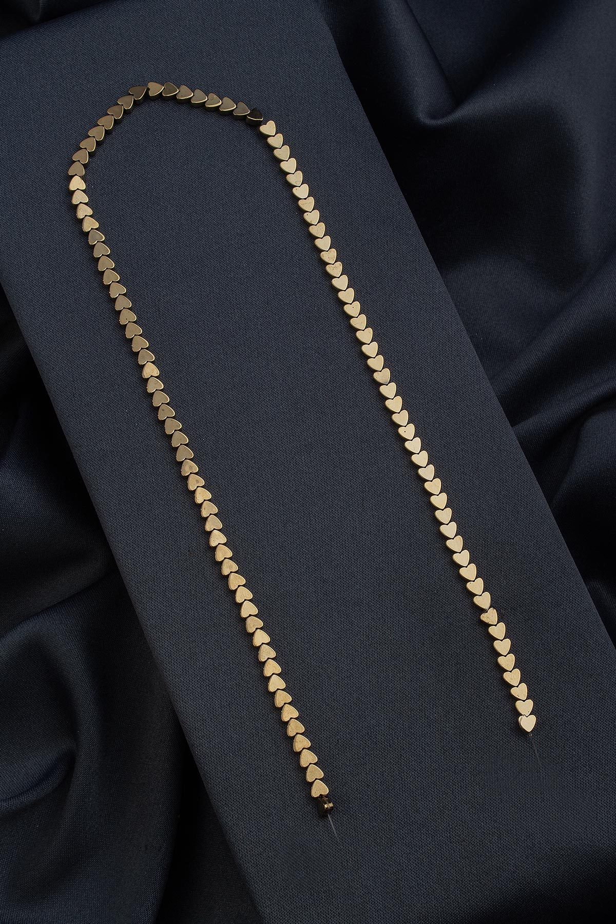 Hematit Doğal Taş Parlak Antik Sarı 4mm Dizi