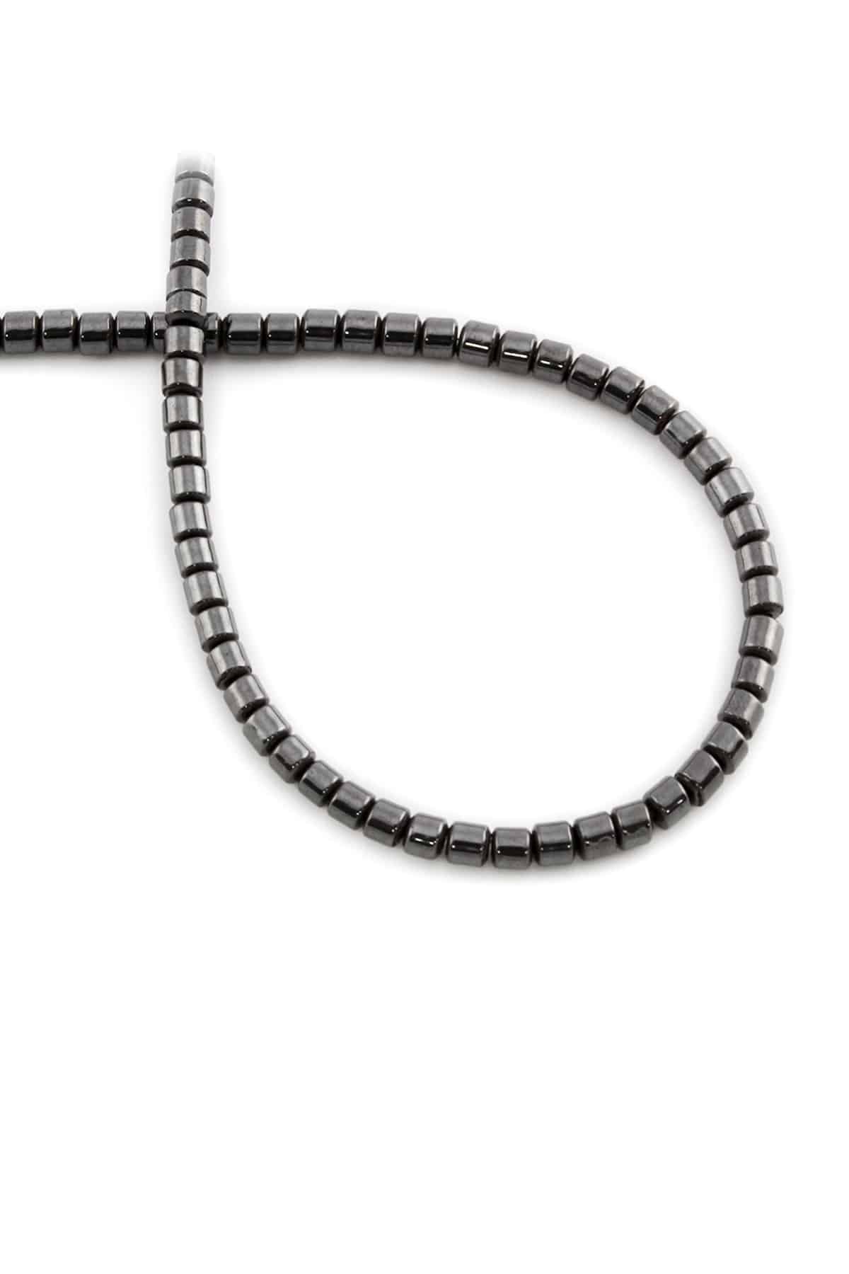 Hematite Natural Stone Shiny Smoked 3mm String Of Beads