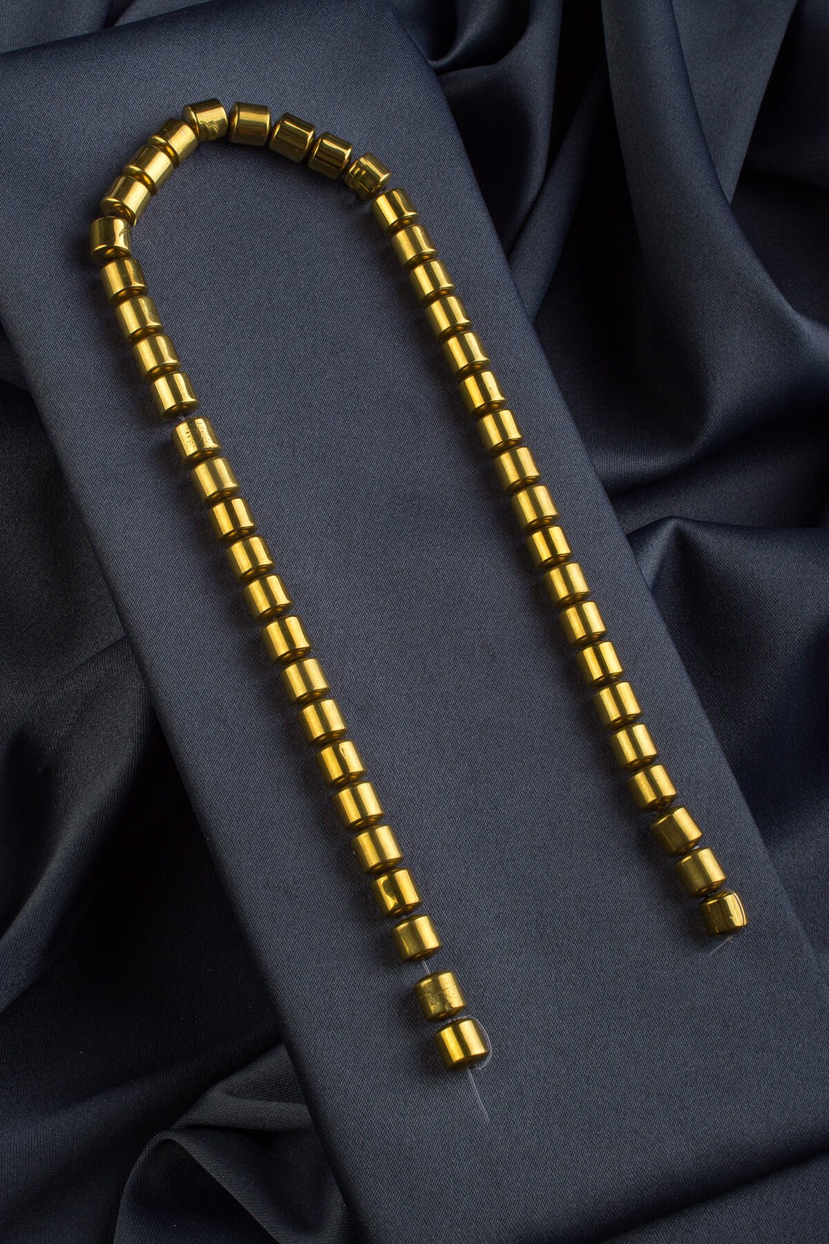 Hematit Doğal Taş Parlak Gold 8x8mm Dizi