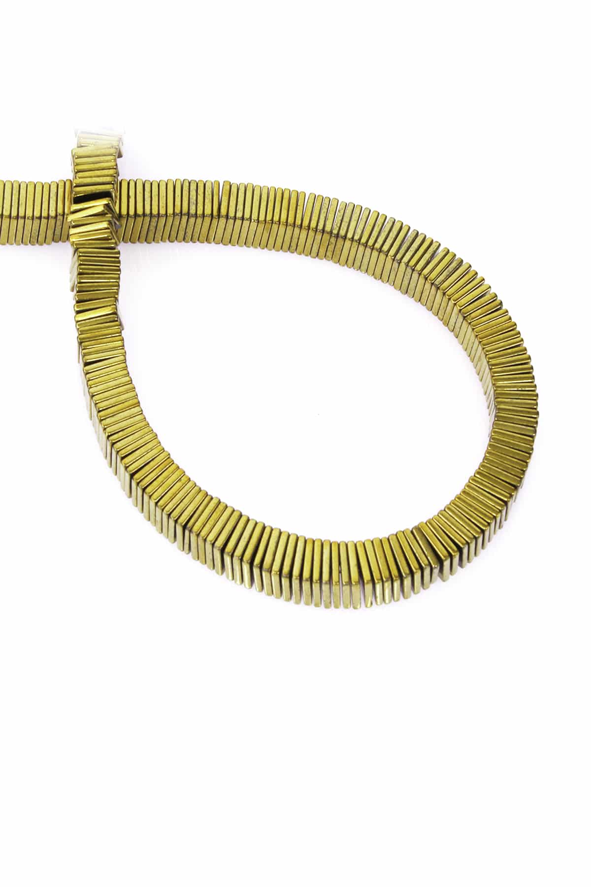 Hematite Natural Stone Shiny Gold Washer Cut 6x1mm String Of Beads