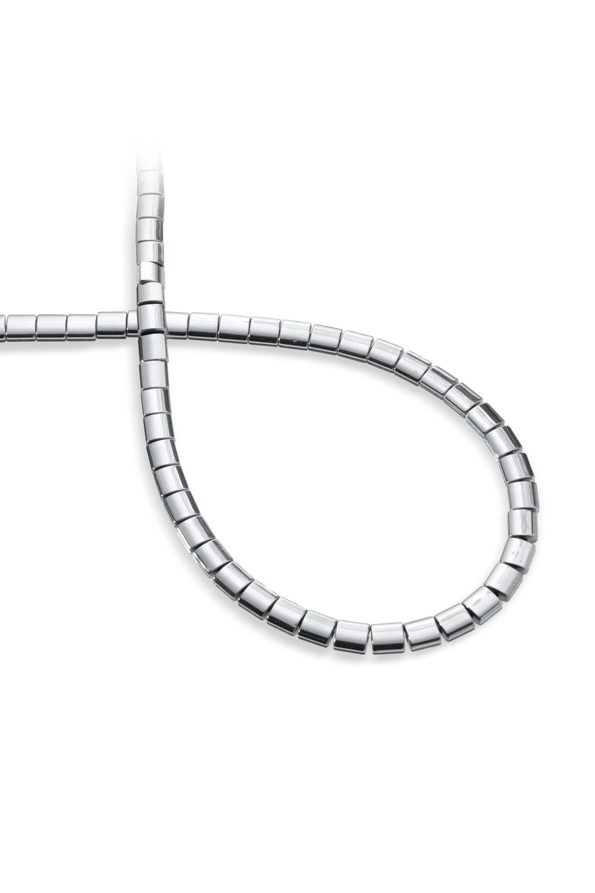 Hematit Doğal Taş Parlak Gümüş Altıgen Kesim 6x4mm Dizi