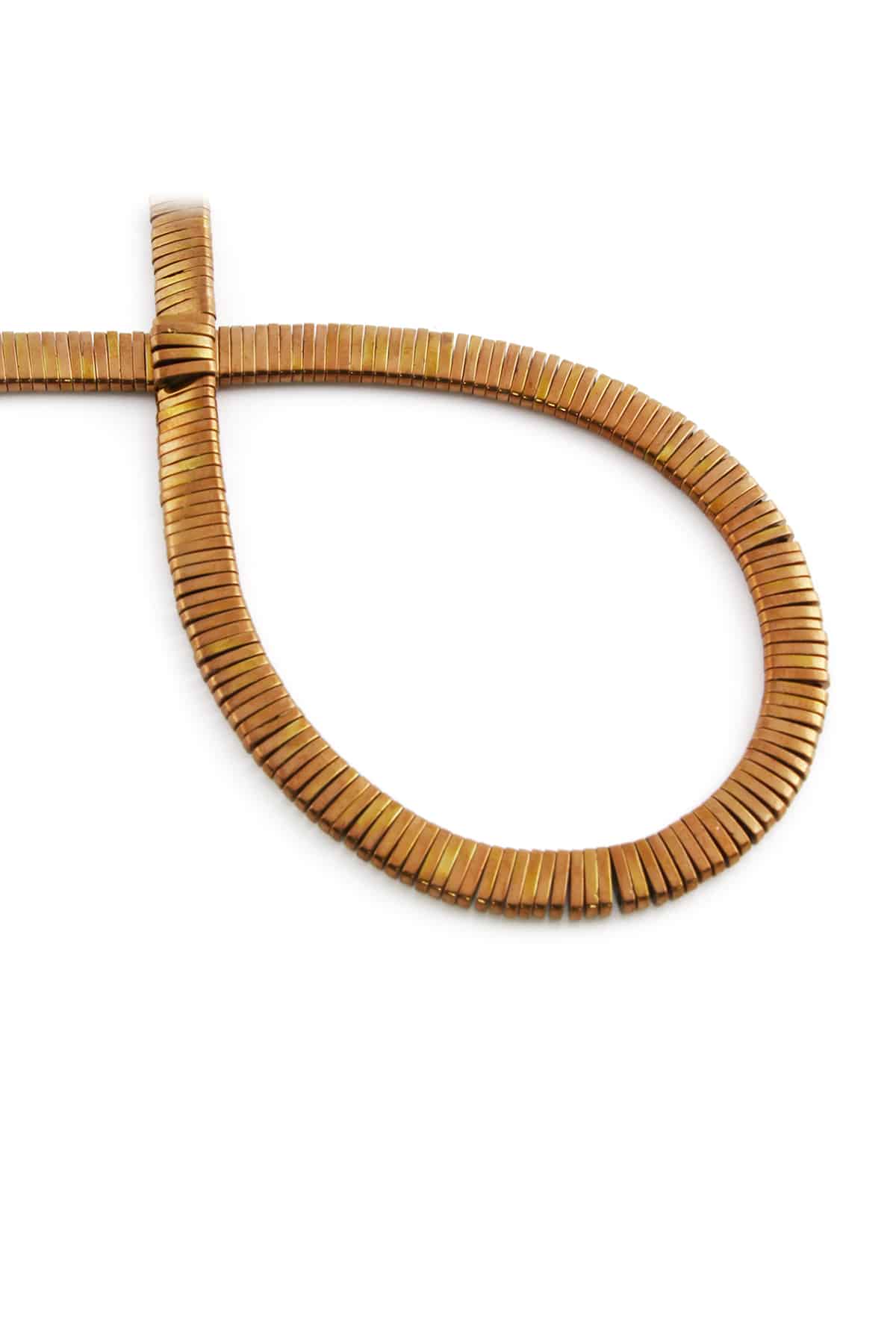 Hematite Natural Stone Shiny Brown Washer Cut Double Hole 5x1mm String Of Beads