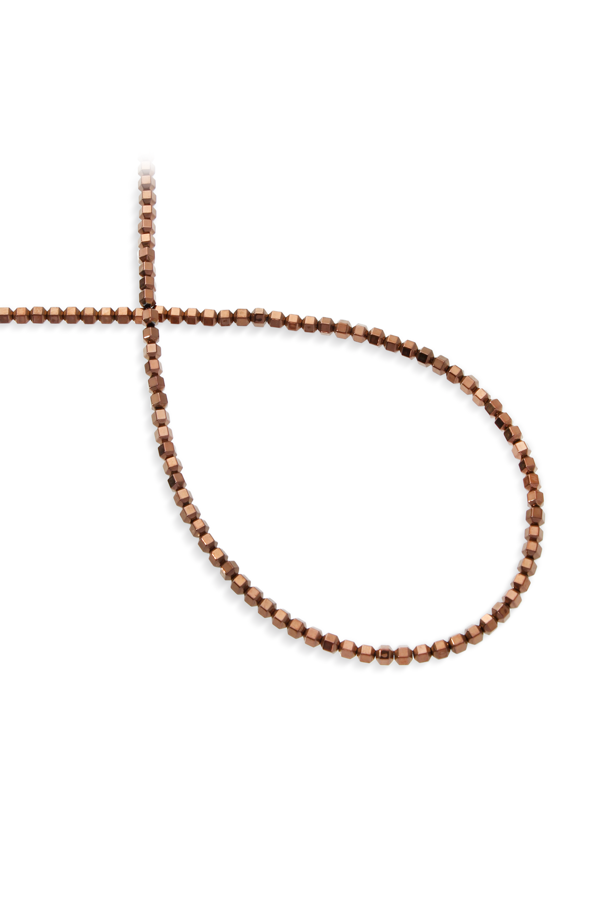 Hematit Doğal Taş Parlak Kahverengi 3x3mm Dizi