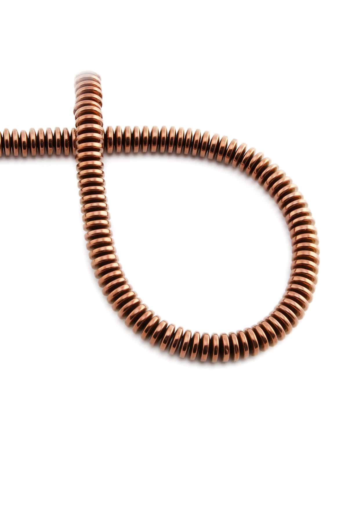 Hematit Doğal Taş Parlak Kahverengi 6x1mm Dizi