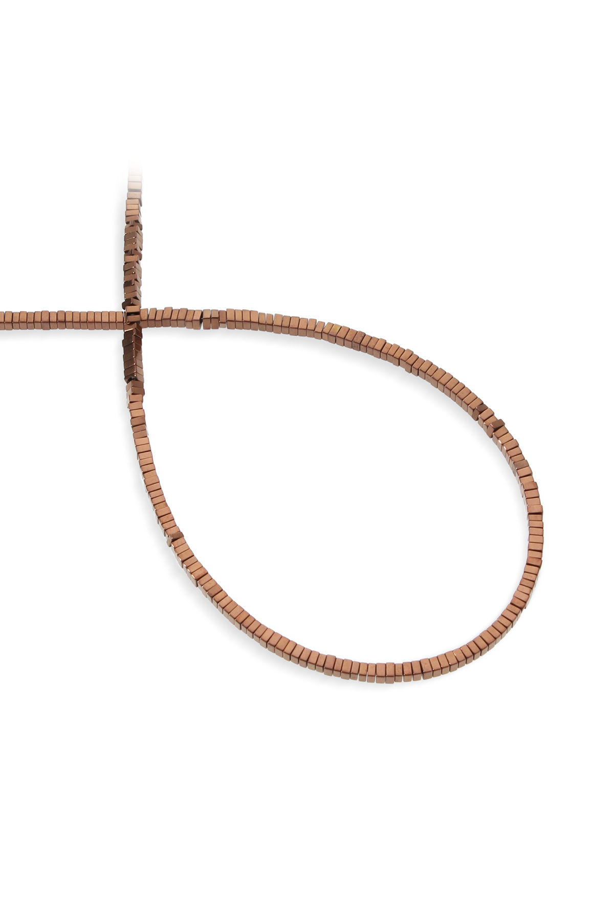 Hematit Doğal Taş Parlak Kahverengi Dore Kesim 2x1mm Dizi