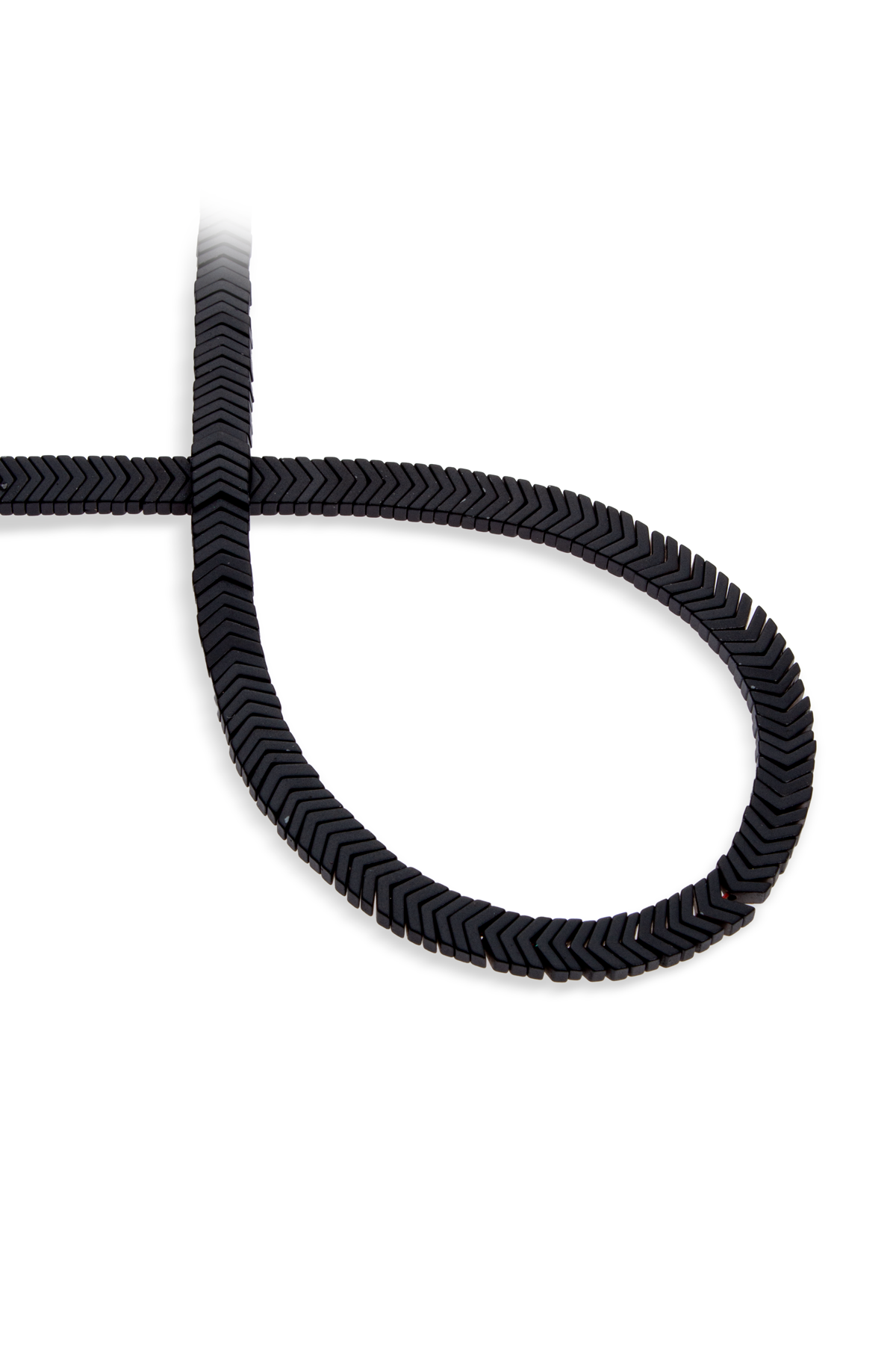 Hematit Doğal Taş Parlak Mat Siyah Çavuş Kesim 7x1mm Dizi