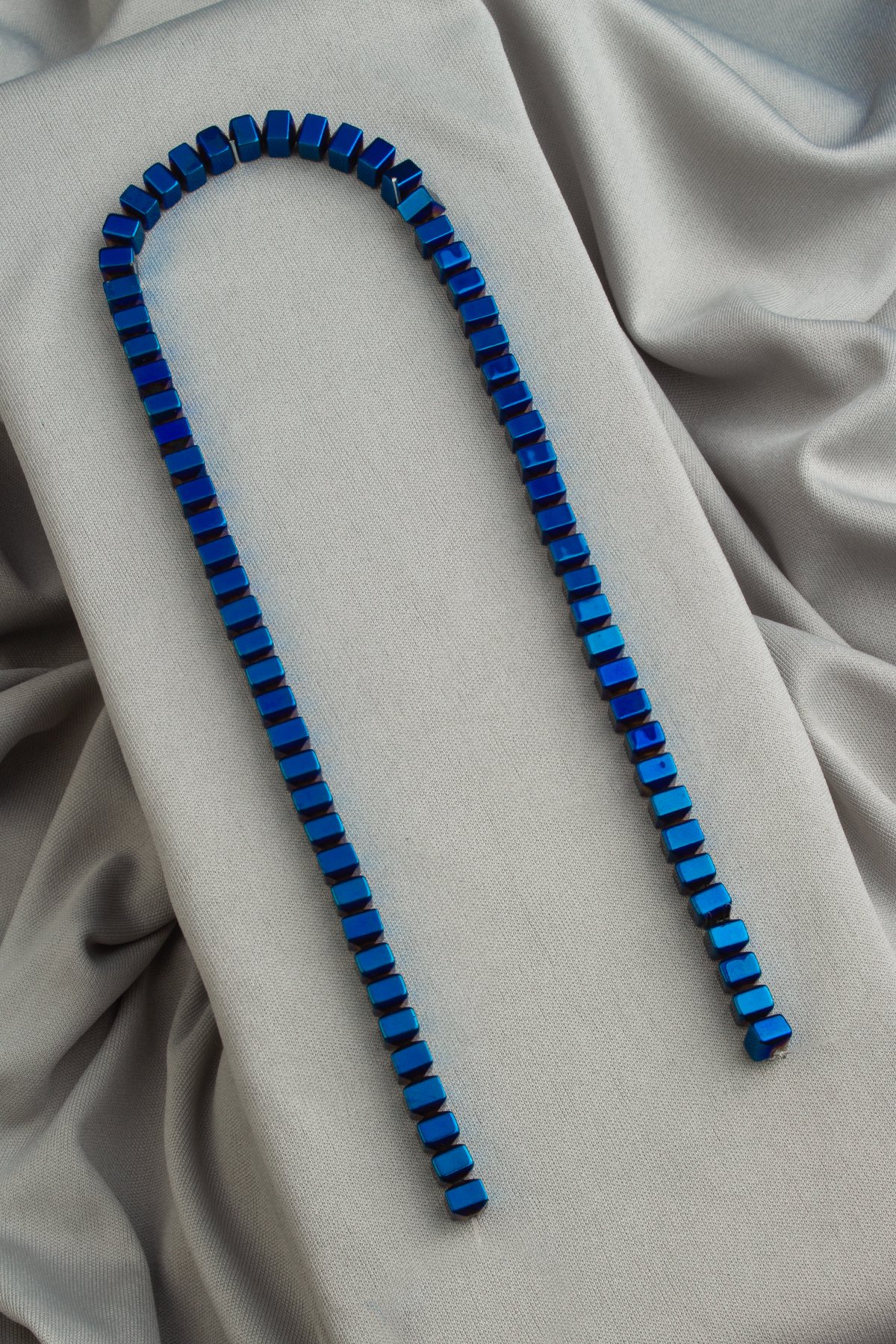 Hematit Doğal Taş Parlak Mavi Rondela Kesim 6x4mm Dizi