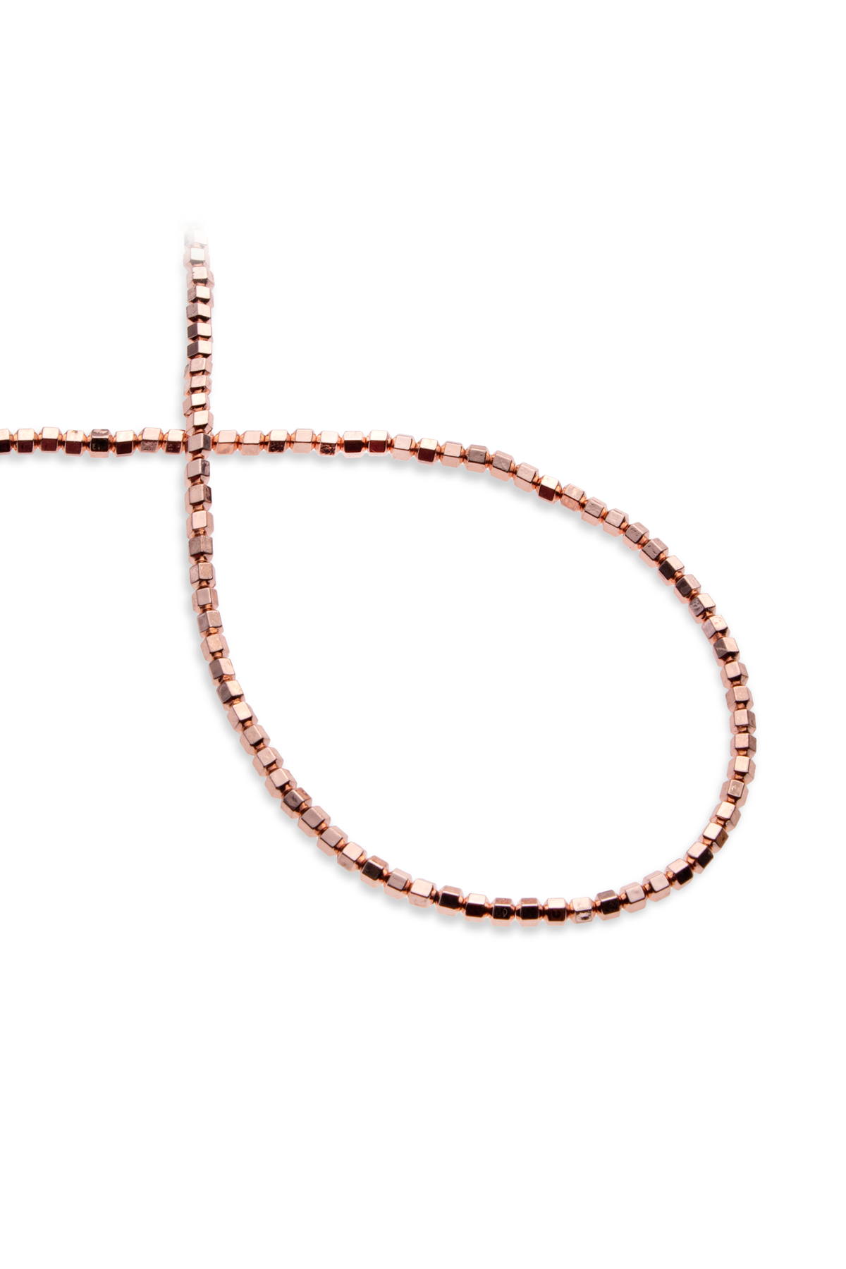 Hematit Doğal Taş Parlak Roz 3x3mm Dizi