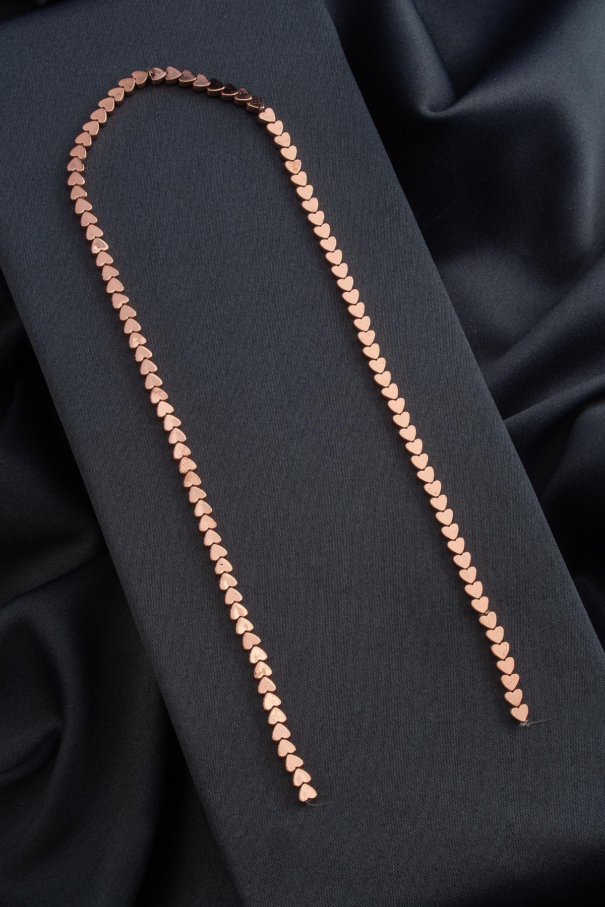 Hematit Doğal Taş Parlak Roz 4mm Dizi