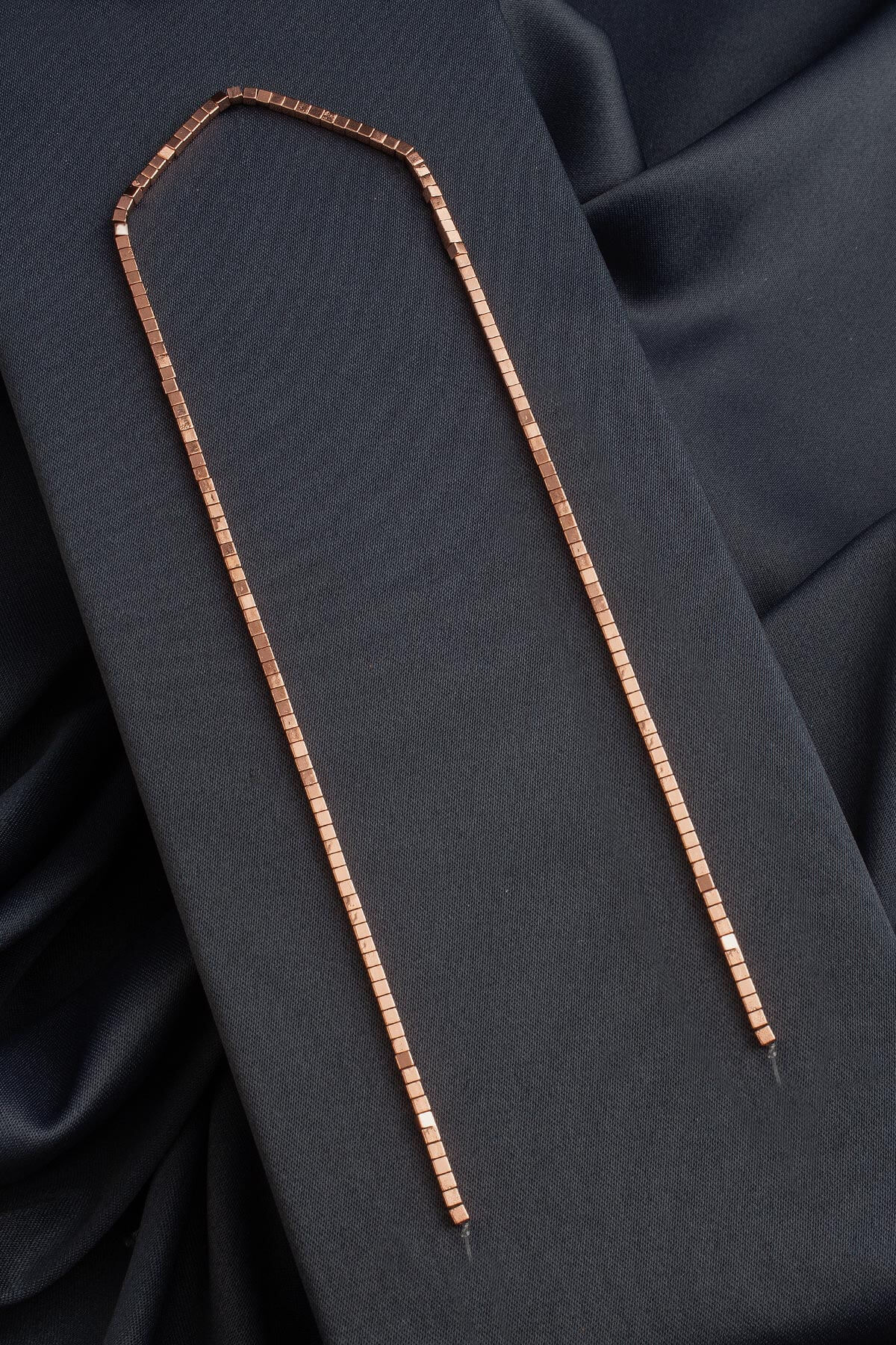 Hematite Natural Stone Shiny Rose 2x2mm String Of Beads