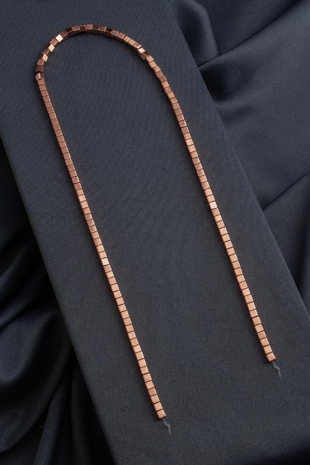 Hematite Natural Stone Shiny Rose 3x3mm String Of Beads