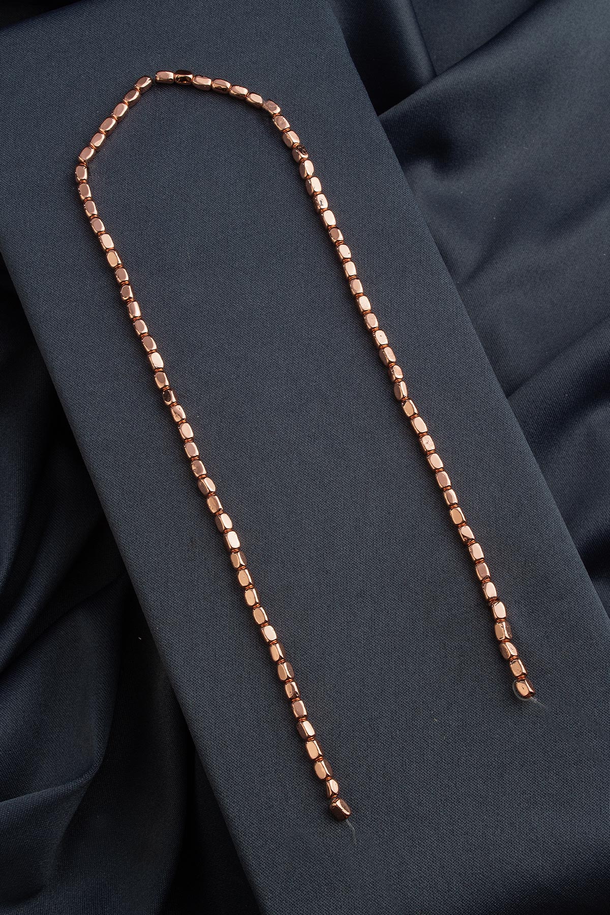 Hematit Doğal Taş Parlak Roz Silindir Kesim 3x5mm Dizi [AA]