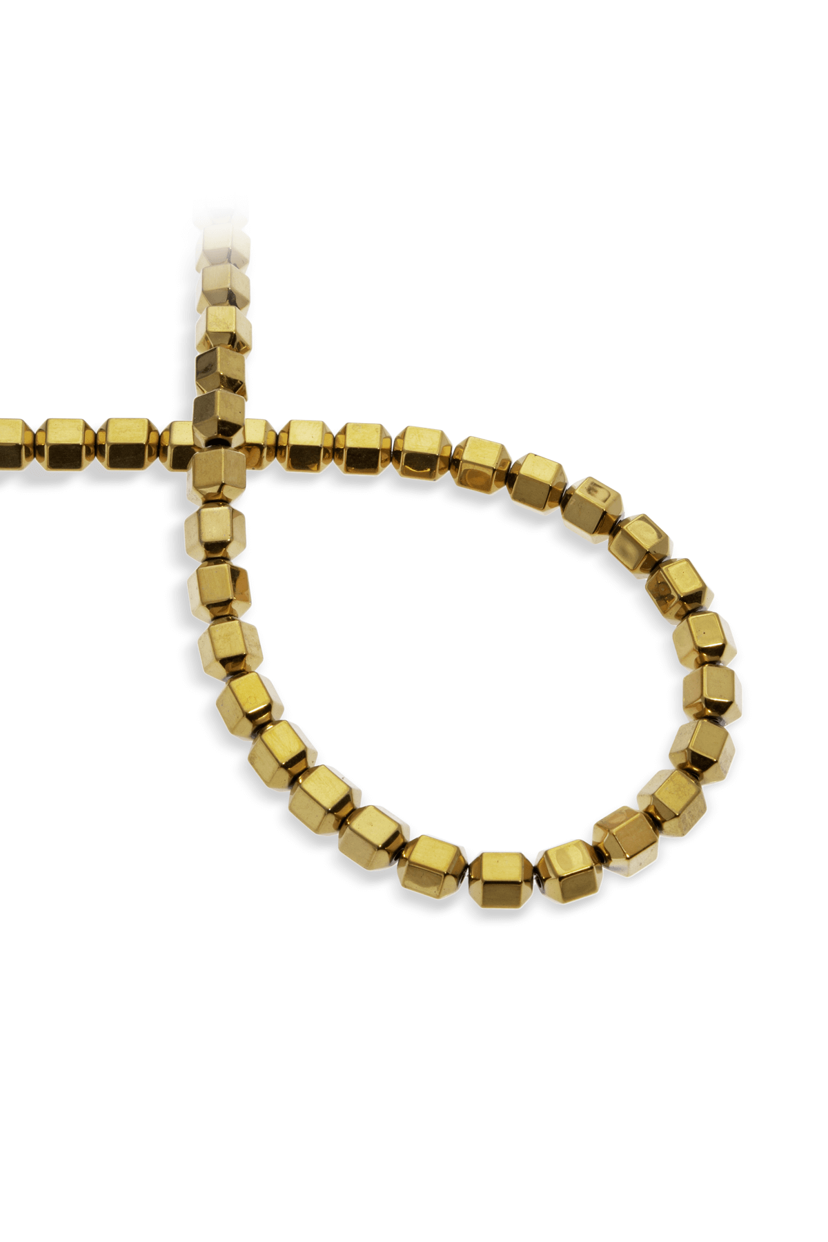 Hematit Doğal Taş Parlak Sarı Özel Kesim 8x8mm Dizi