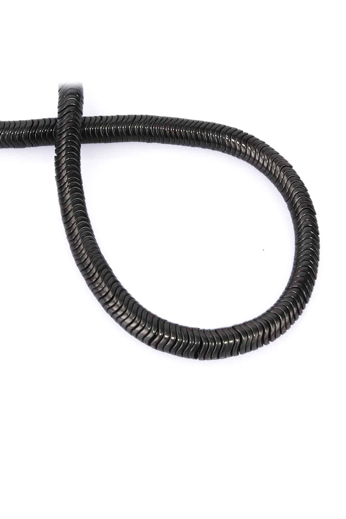 Hematite Natural Stone Shiny Black Washer Cut 6x1mm String Of Beads