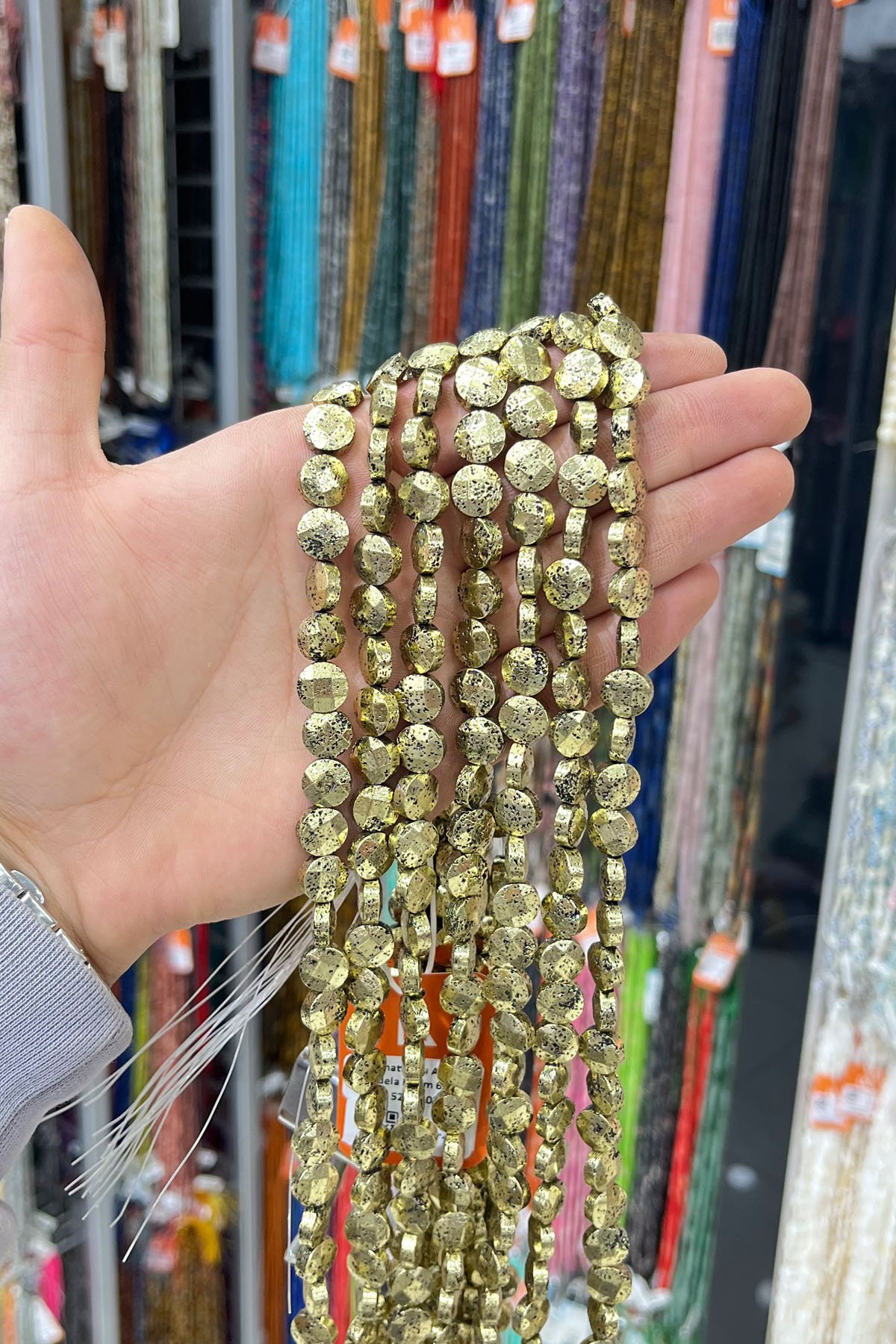 Hematit Taşı Altıgen Rondela Kesim 6x2mm- Doğal Taş Dizi