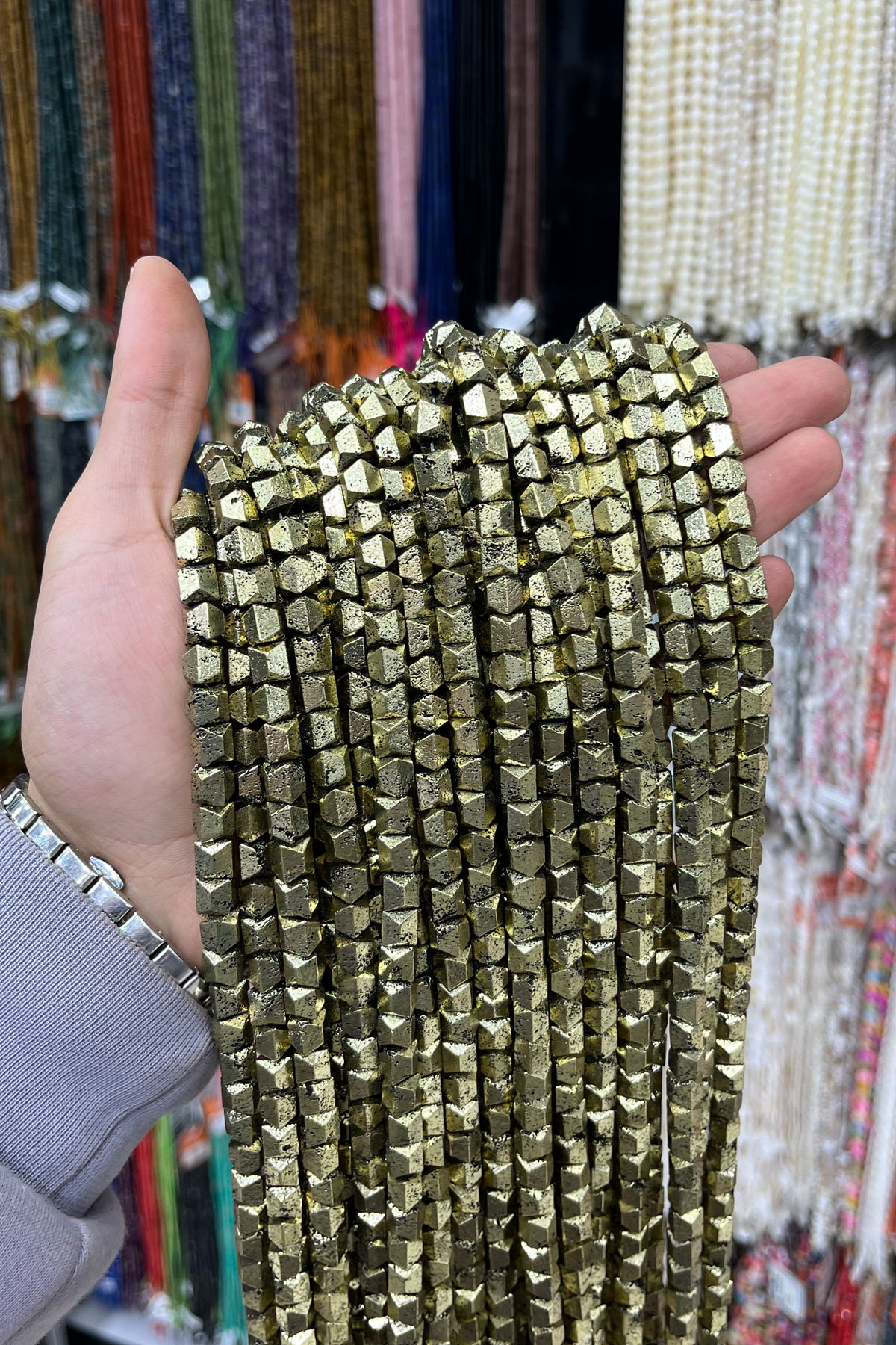 Hematit Taşı Altıgen Rondela Kesim 6x3mm- Doğal Taş Dizi