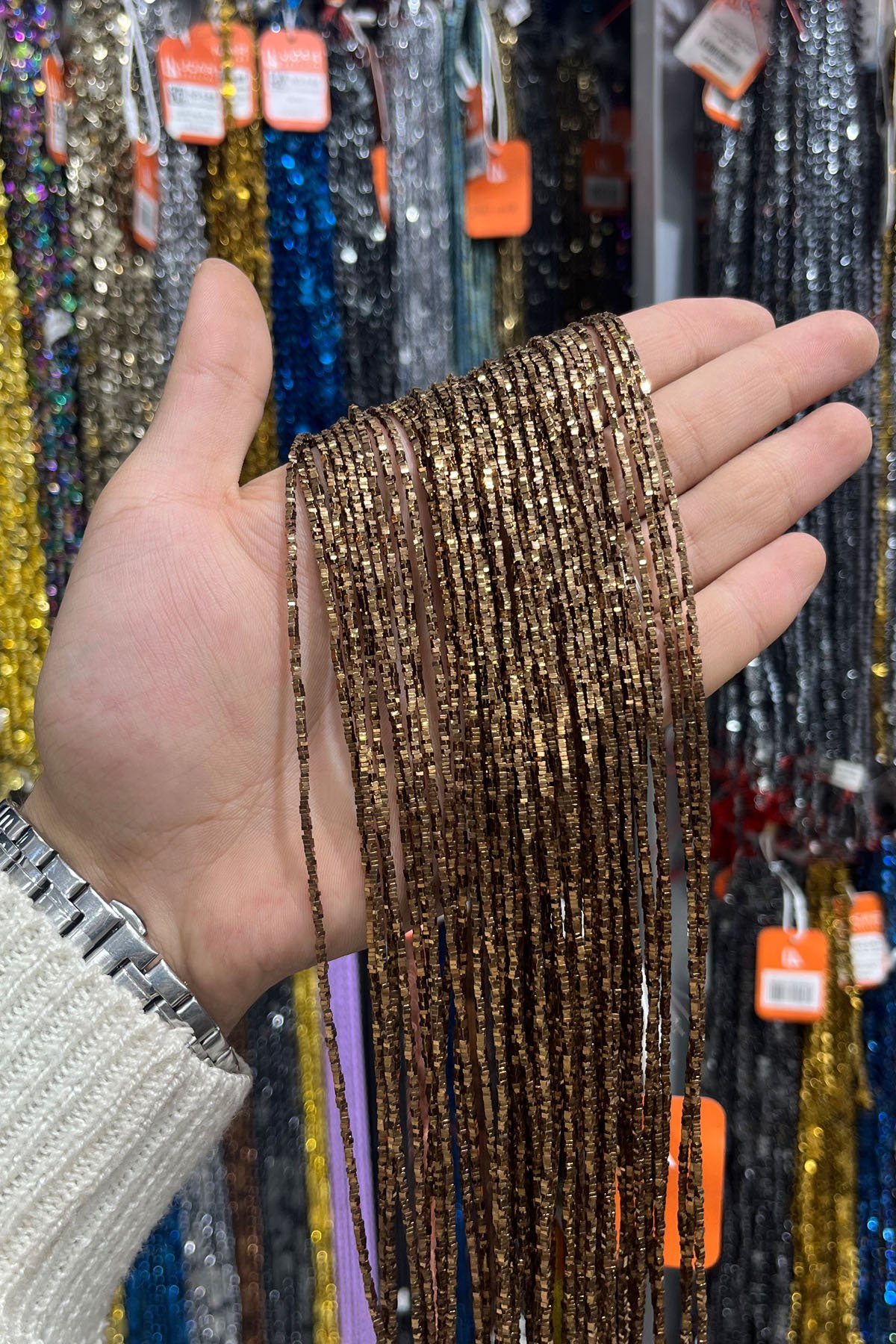 Hematit Taşı Kare Rondela Kesim 1.5x0.8mm - Kahverengi Doğal Taş Dizi