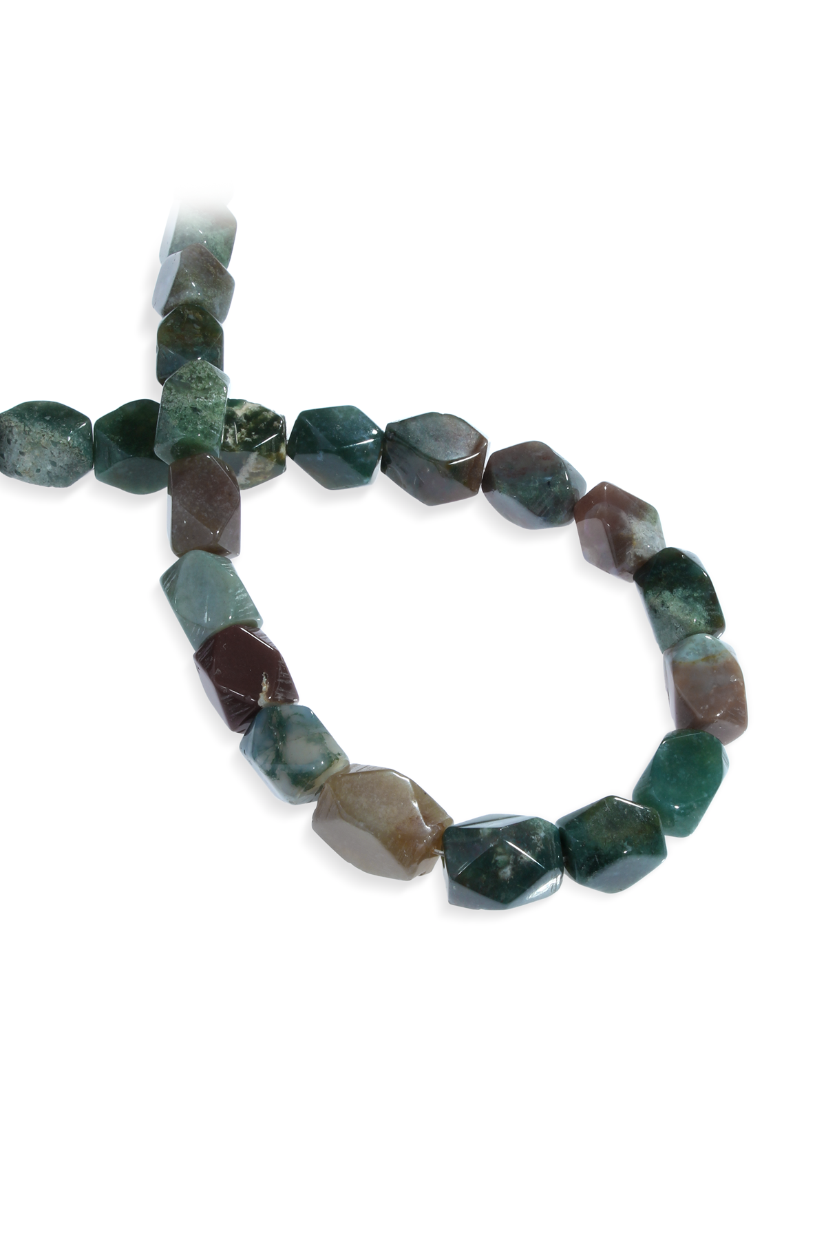 Hint Akik Doğal Taş  Hegzagonal Kesim 10x14mm Dizi