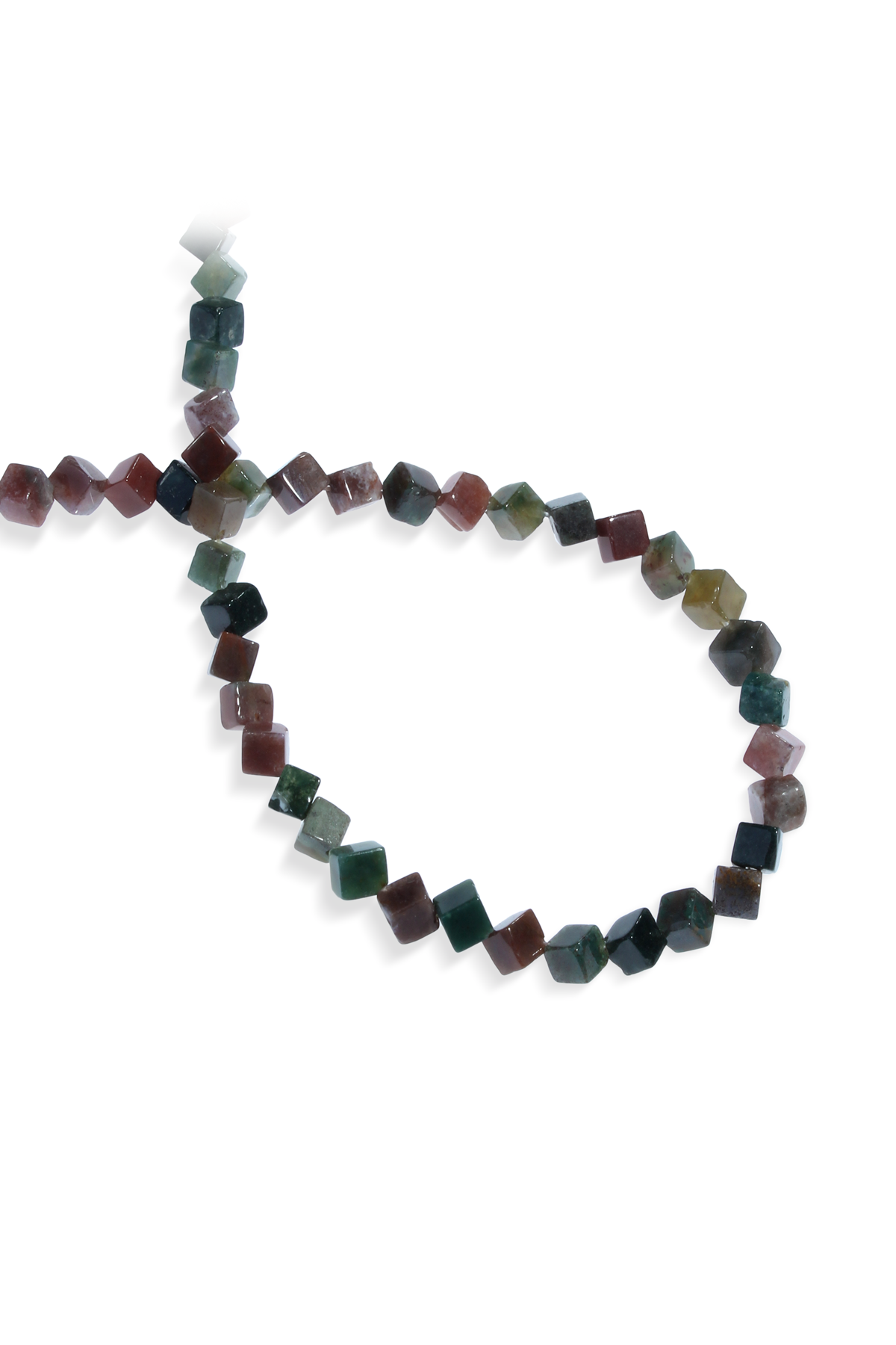 Hint Akik Doğal Taş Küp Kesim 7mm Dizi