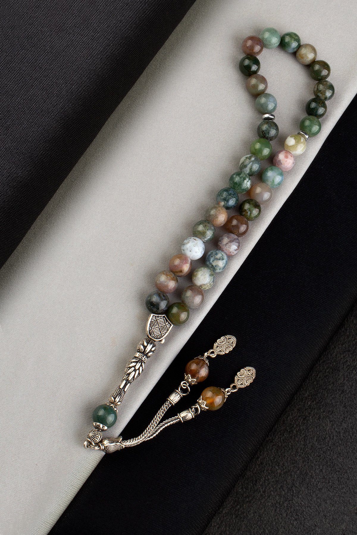 Hint Akik Doğal Taş Küre Kesim 33 lü 10mm Tesbih