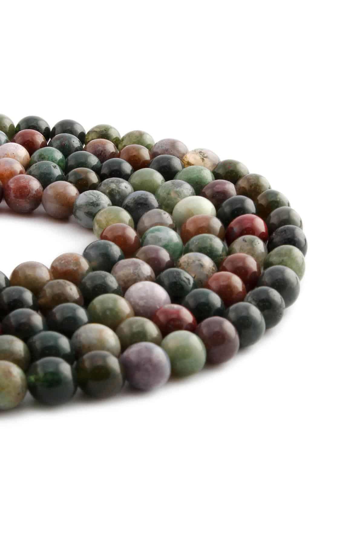 Hint Akik Taşı Parlak Küre Kesim 8mm Dizi [AA]