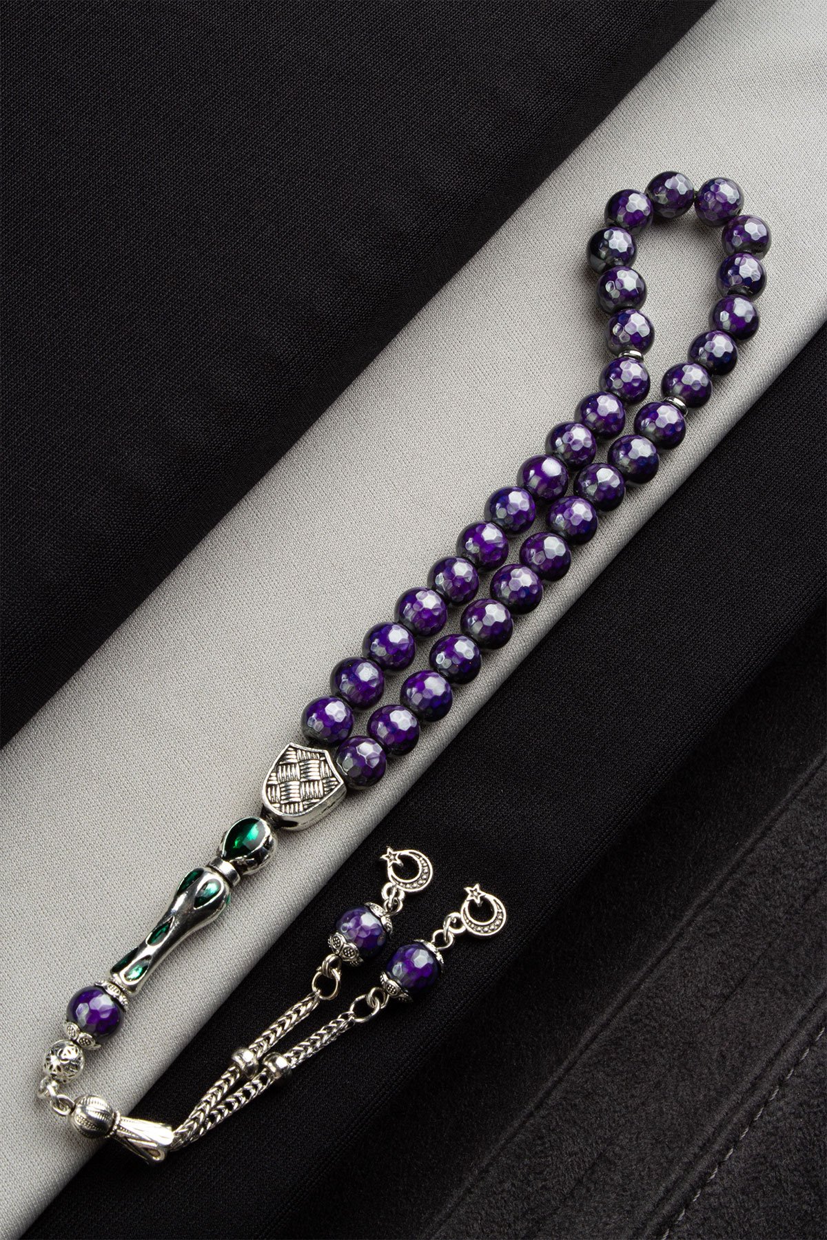 His Taşı Doğal Taş Faset Küre Kesim 33 lü 8mm Tesbih