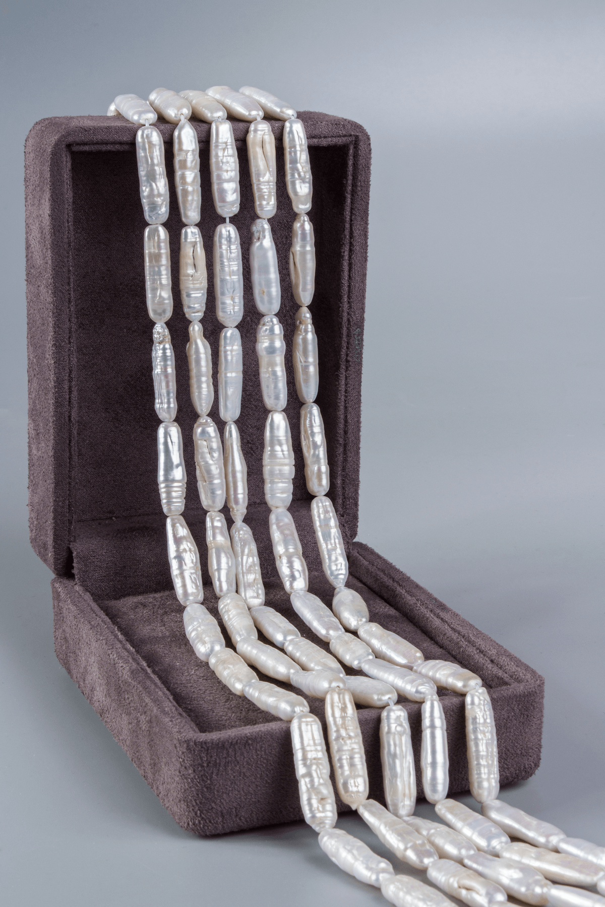 İnci Doğal Taş Beyaz Çubuk Kesim 4x12mm Dizi