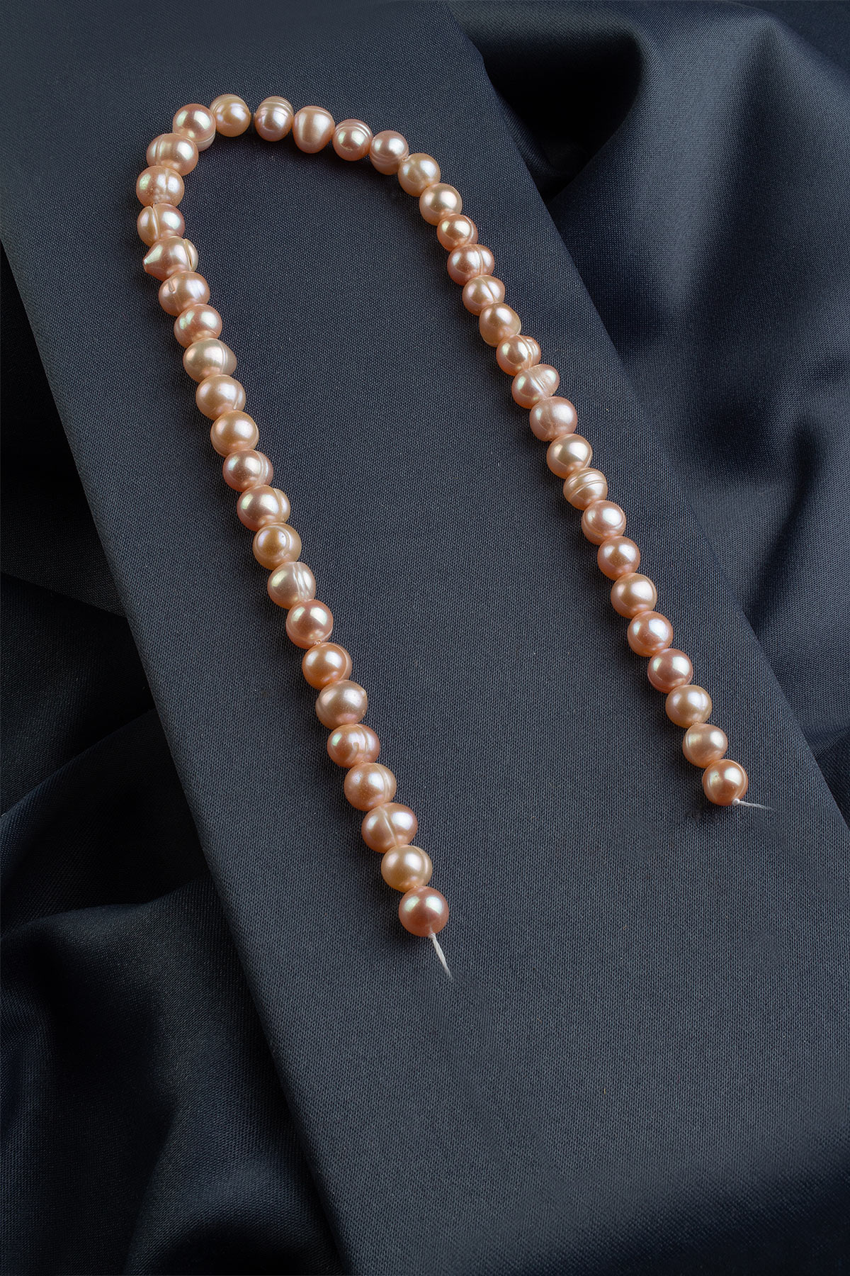 İnci Doğal Taş Pembe Basık Kesim 8-9mm Dizi AA