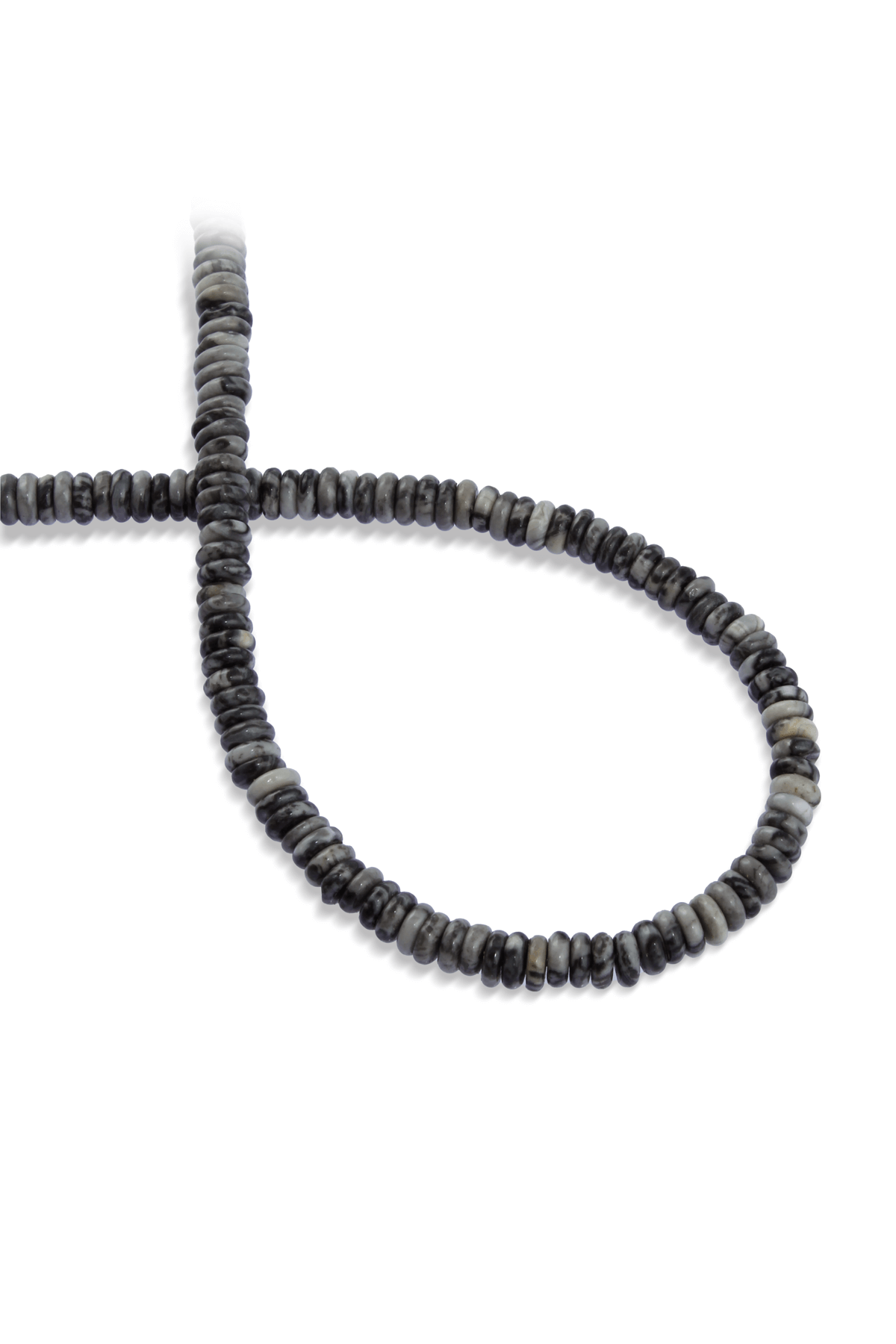 Jasper Doğal Taş Gri Rondela Kesim 6x2mm Dizi