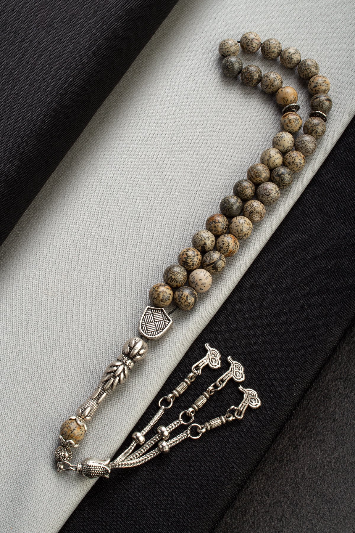 Jasper Doğal Taş Küre Kesim 33 lu 8mm Tesbih