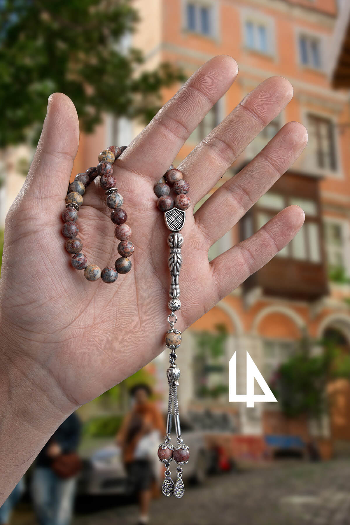 Jasper Doğal Taş Küre Kesim 33 lü 8mm Tesbih