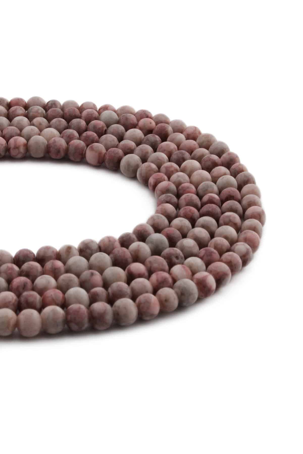 Jasper Doğal Taş Mat Küre Kesim 4mm Dizi [AA]
